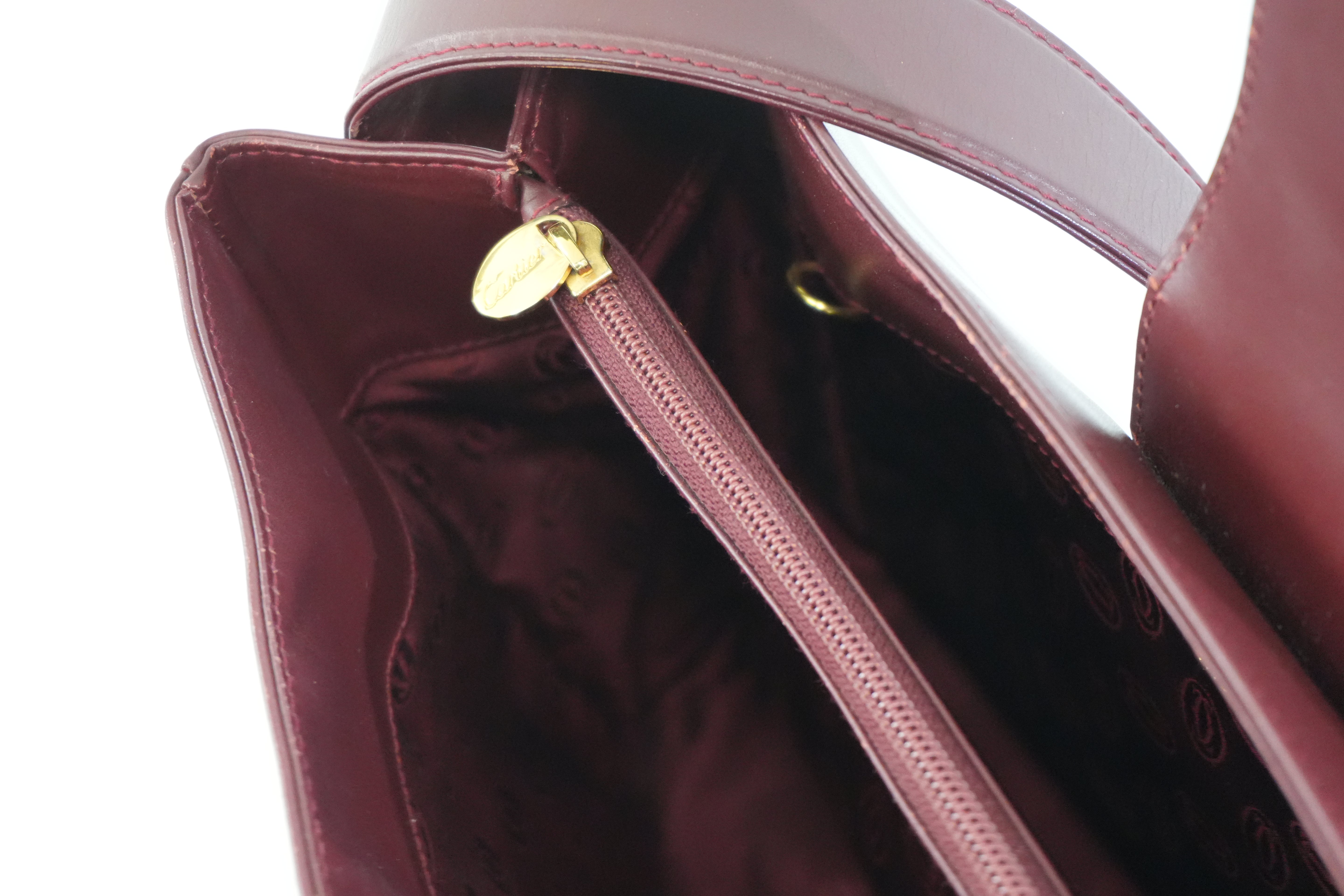 Pre-owned Cartier Crossbody Bag Burgundy