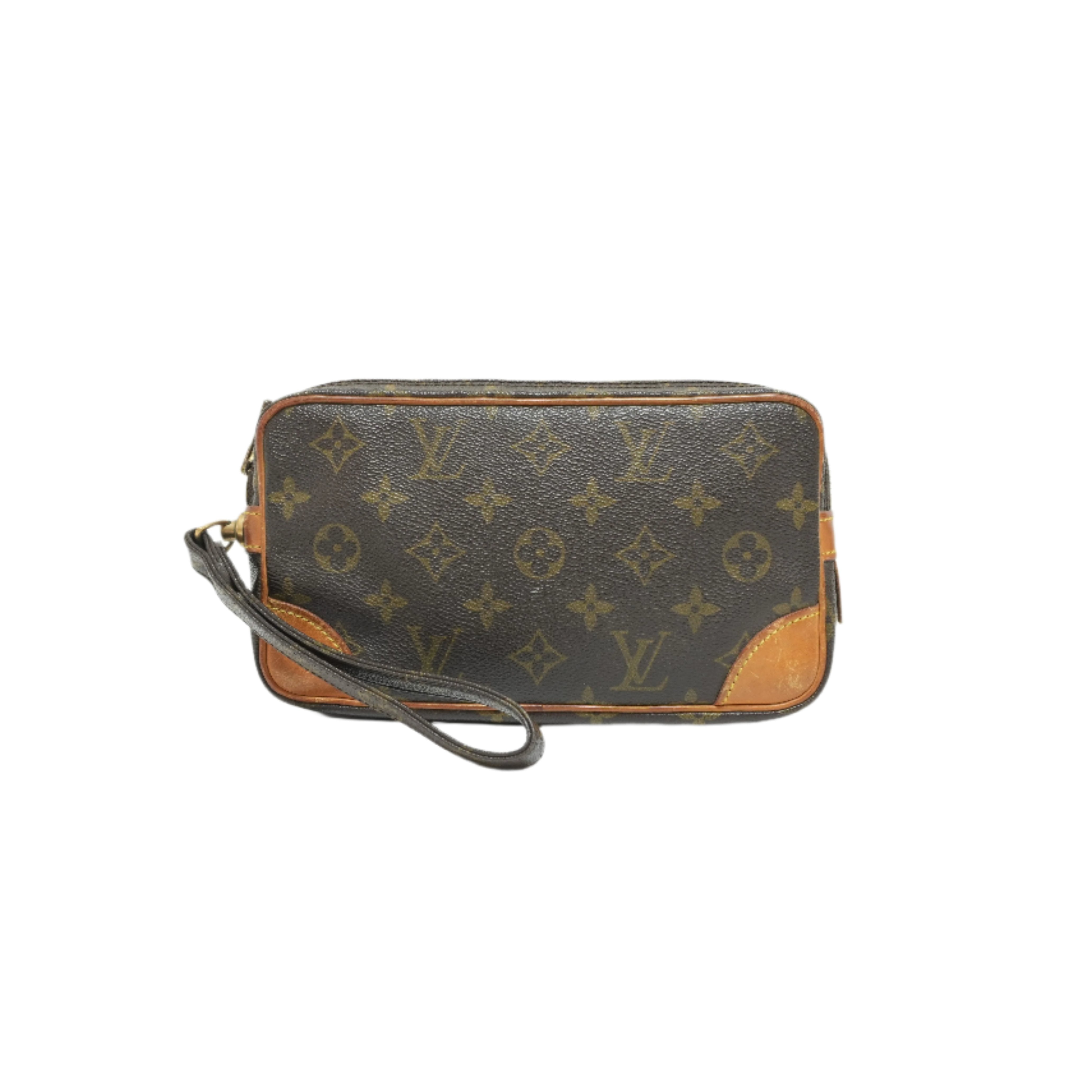 Louis Vuitton Marly Dragonne PM Clutch Brown Used