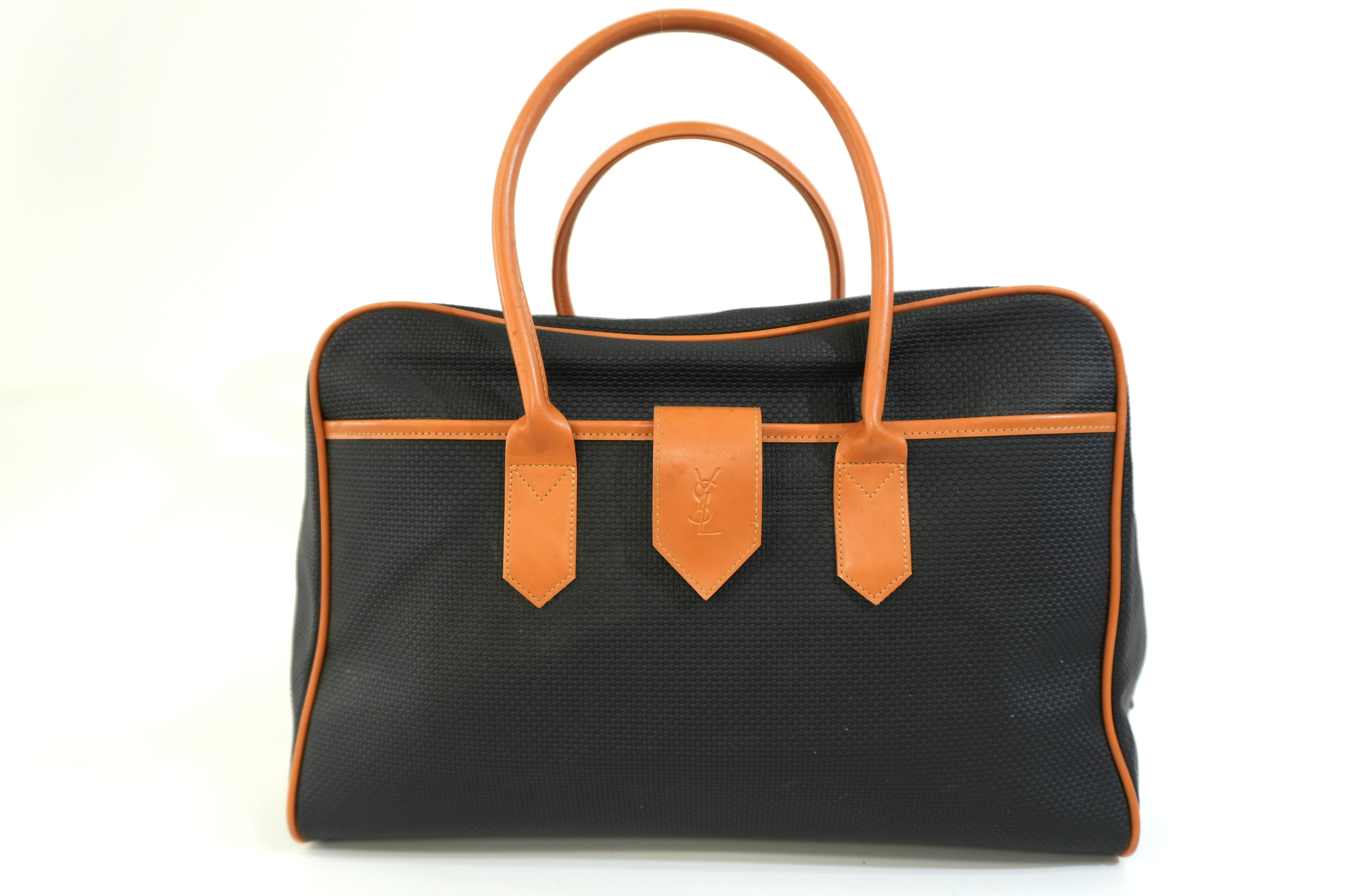 Pre-owned Saint Laurent Travel Boston Bag Black