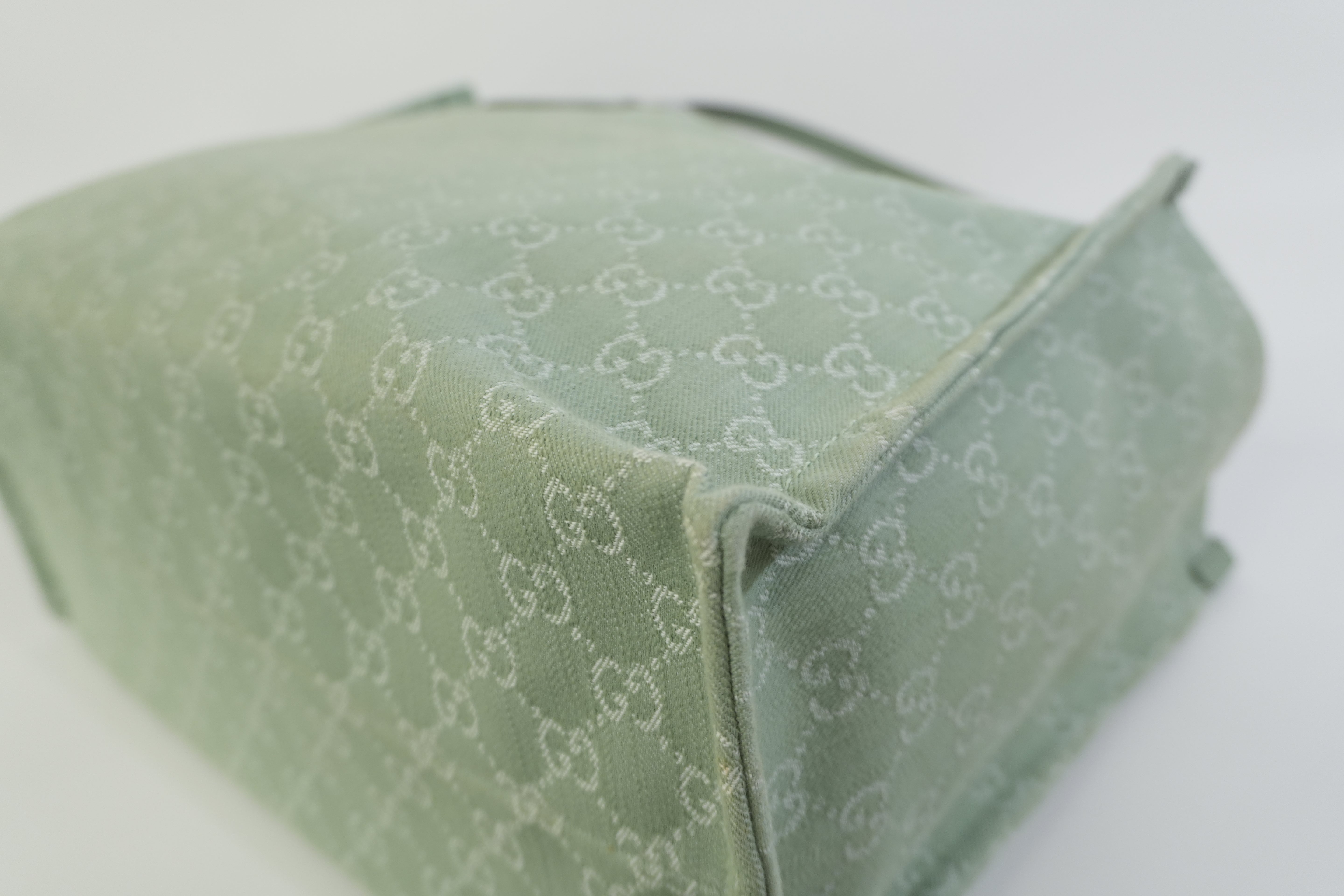 Pre-owned Gucci Large Ophidia GG Tote Bag Green