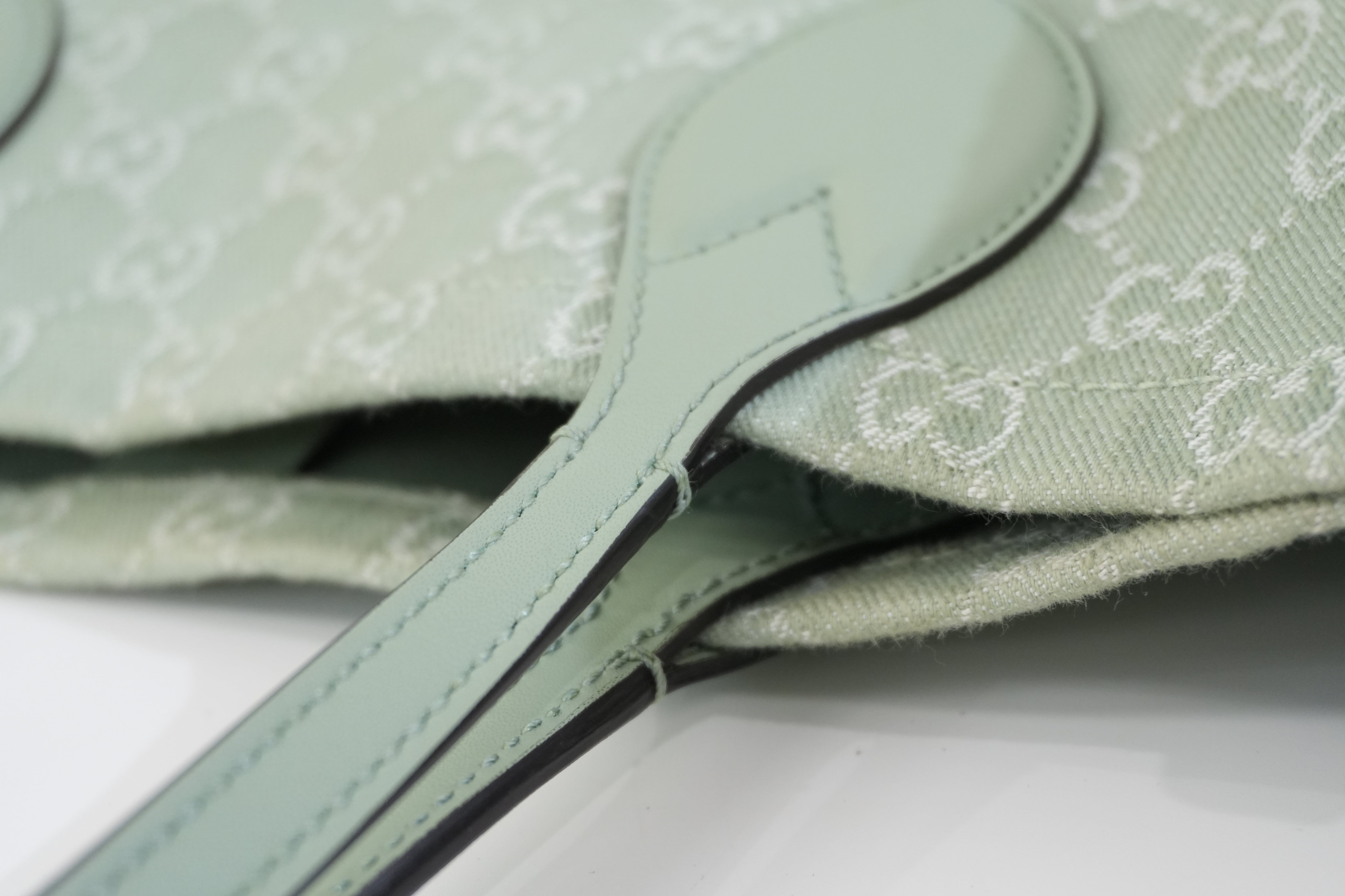 Pre-owned Gucci Large Ophidia GG Tote Bag Green