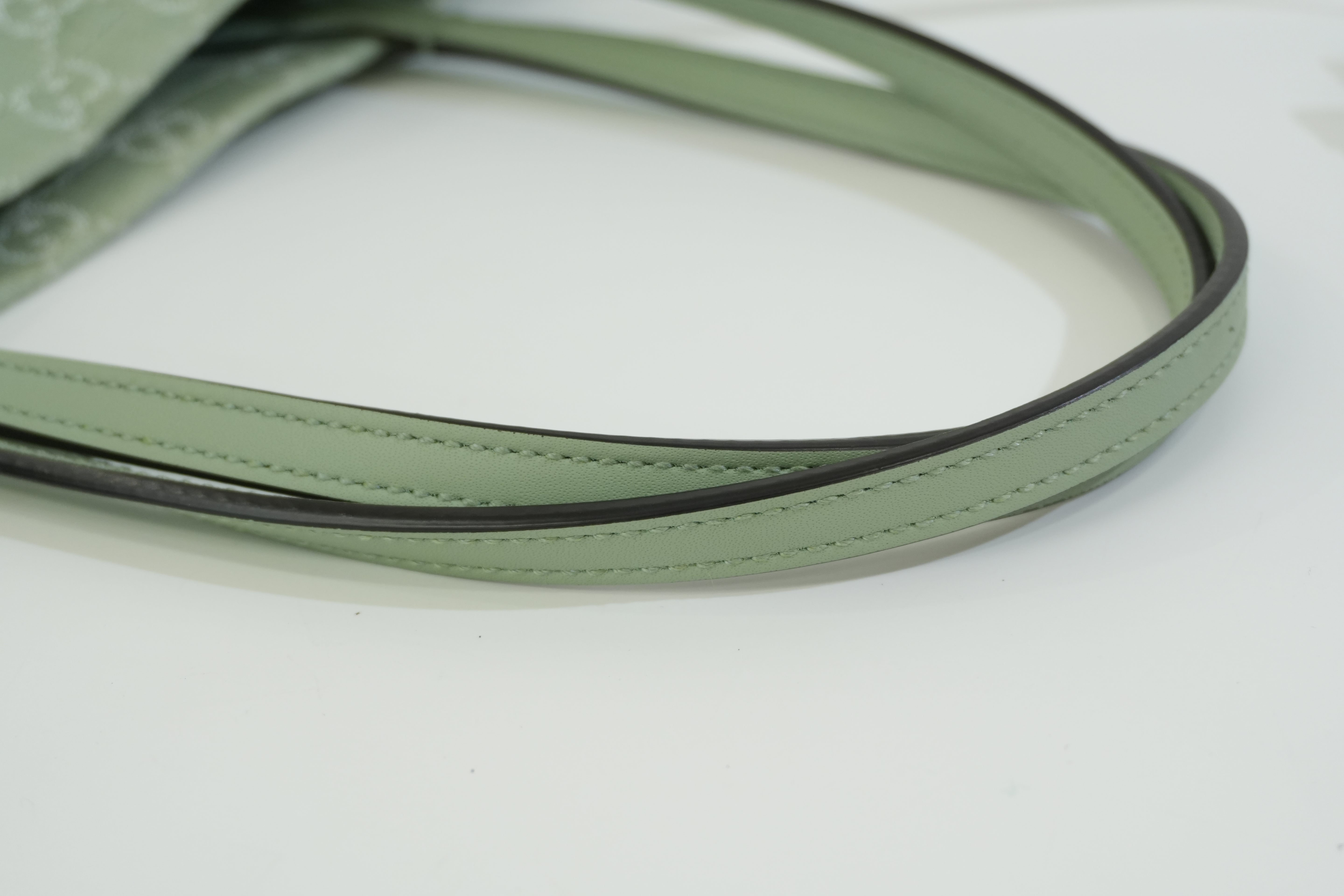 Pre-owned Gucci Large Ophidia GG Tote Bag Green