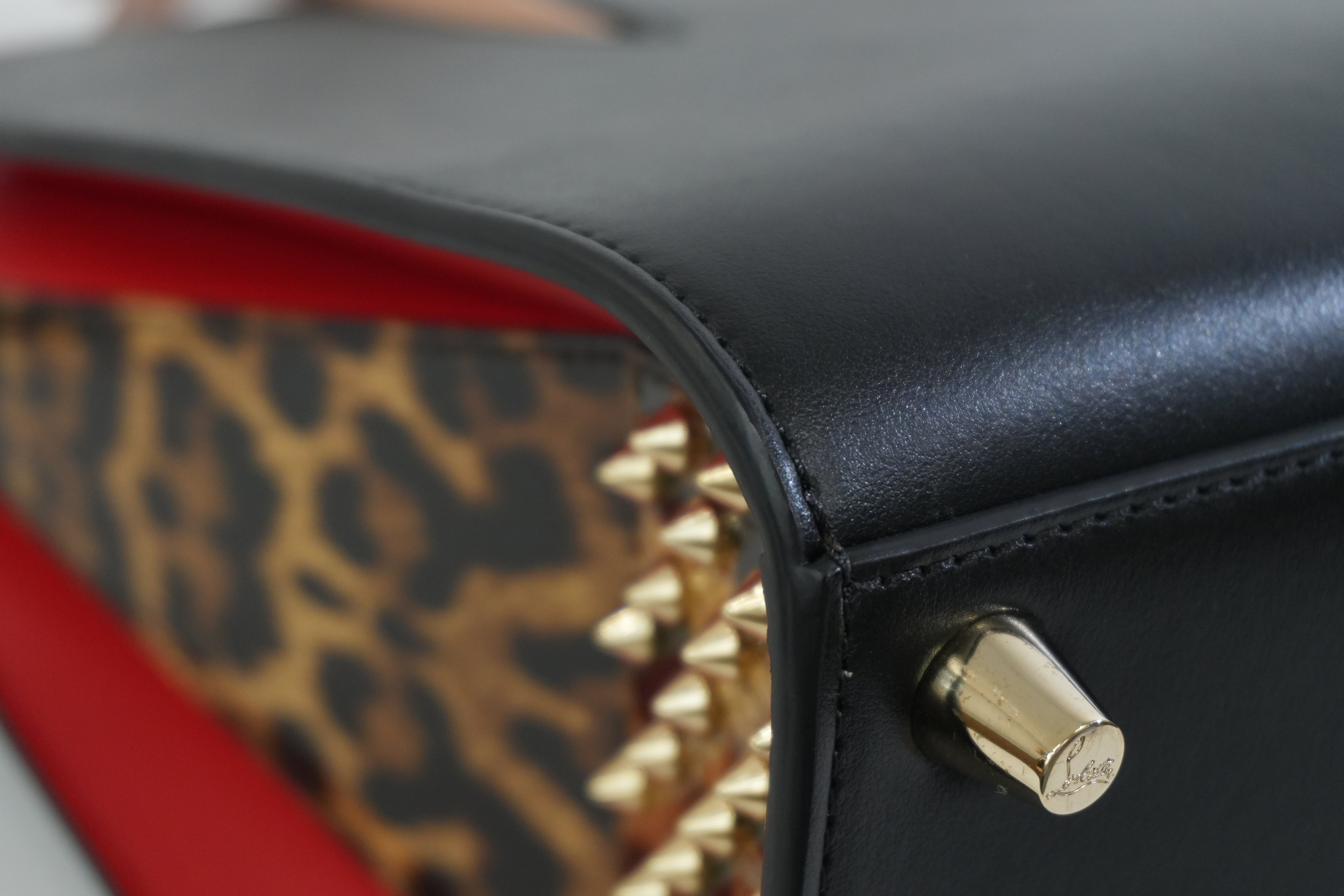 Pre-owned Christian Louboutin Two Way Paloma Mini Shoulder Bag Black