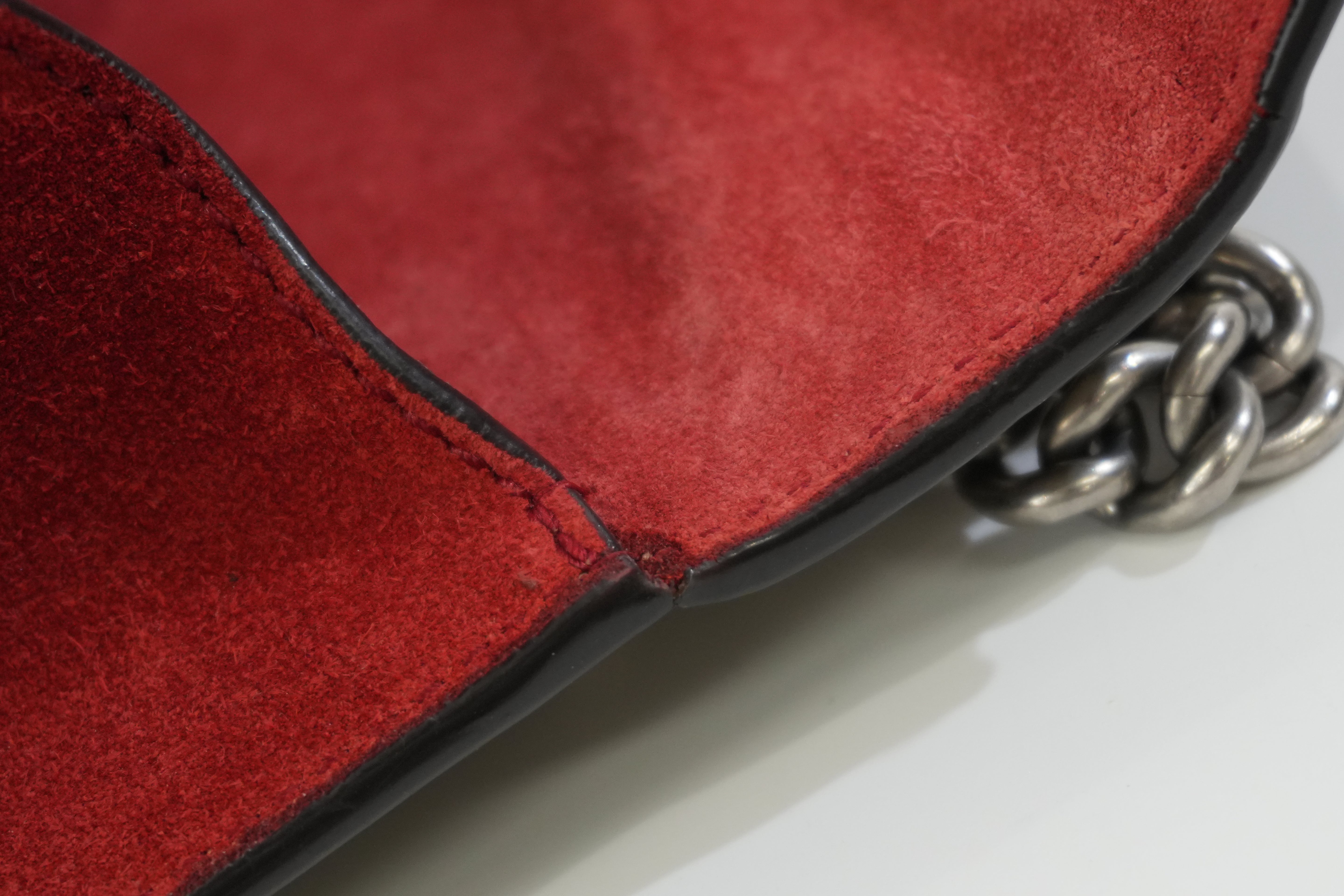 Pre-owned Gucci PVC Canvas Dionysus Double Flap Chain Shoulder Bag Brown and Red