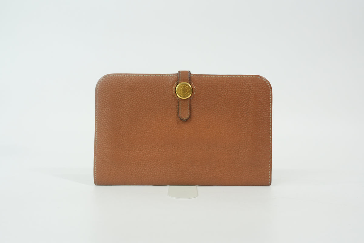 Pre-Owned Hermes Dogon Wallet Brown