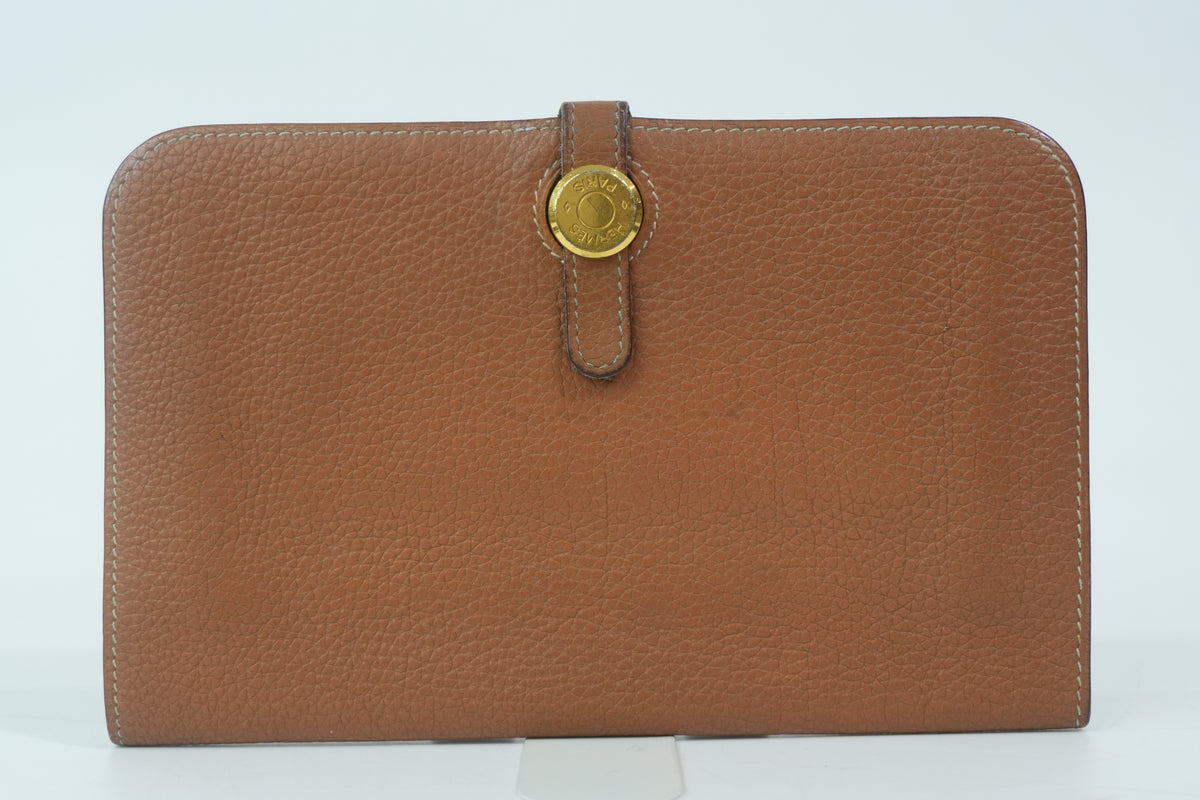 Pre-Owned Hermes Dogon Wallet Brown