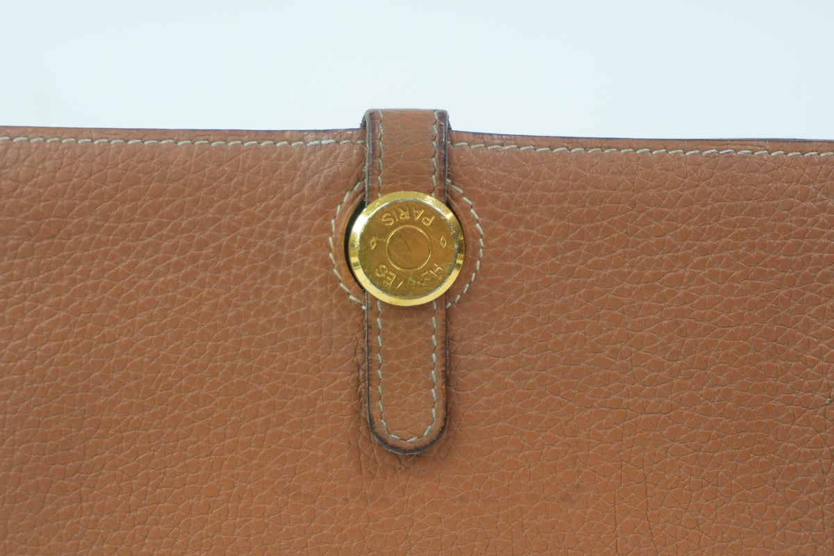 Pre-Owned Hermes Dogon Wallet Brown