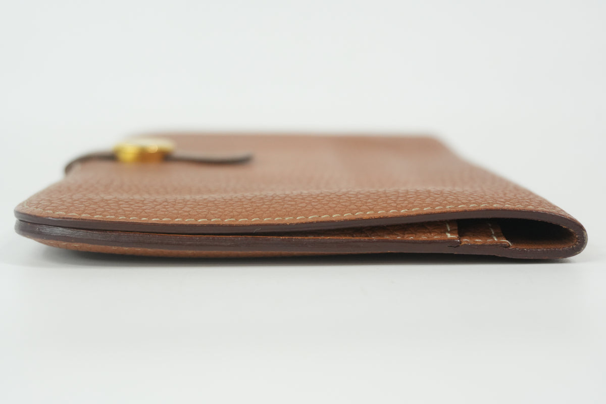 Pre-Owned Hermes Dogon Wallet Brown