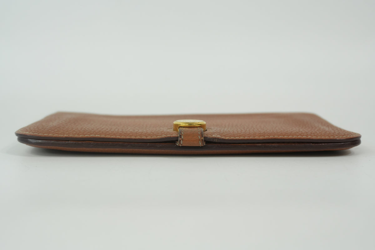 Pre-Owned Hermes Dogon Wallet Brown
