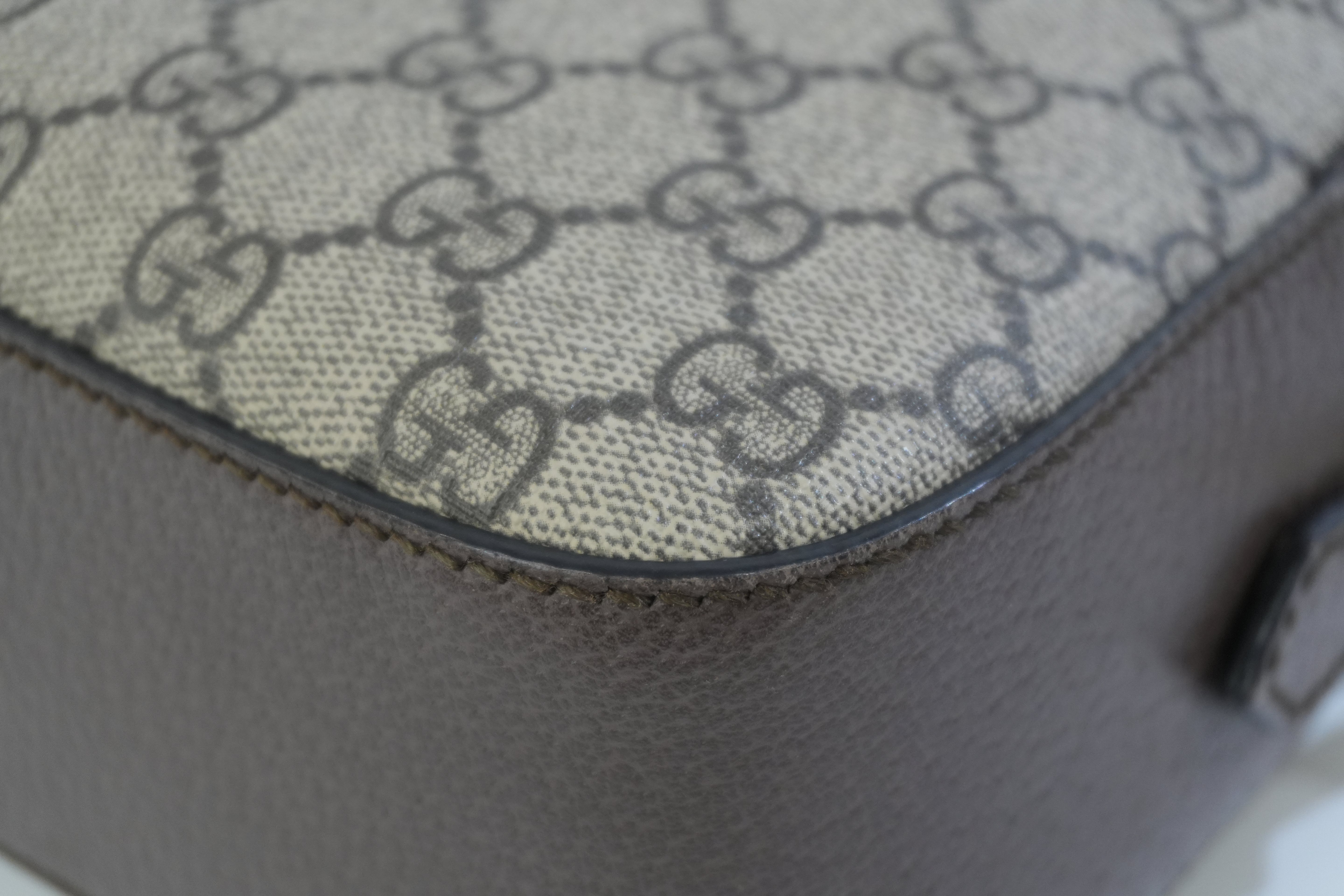 Pre-owned Gucci Canvas Supreme Neo Shoulder Bag Brown