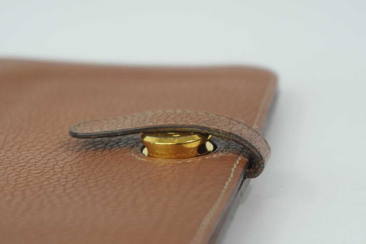 Pre-Owned Hermes Dogon Wallet Brown