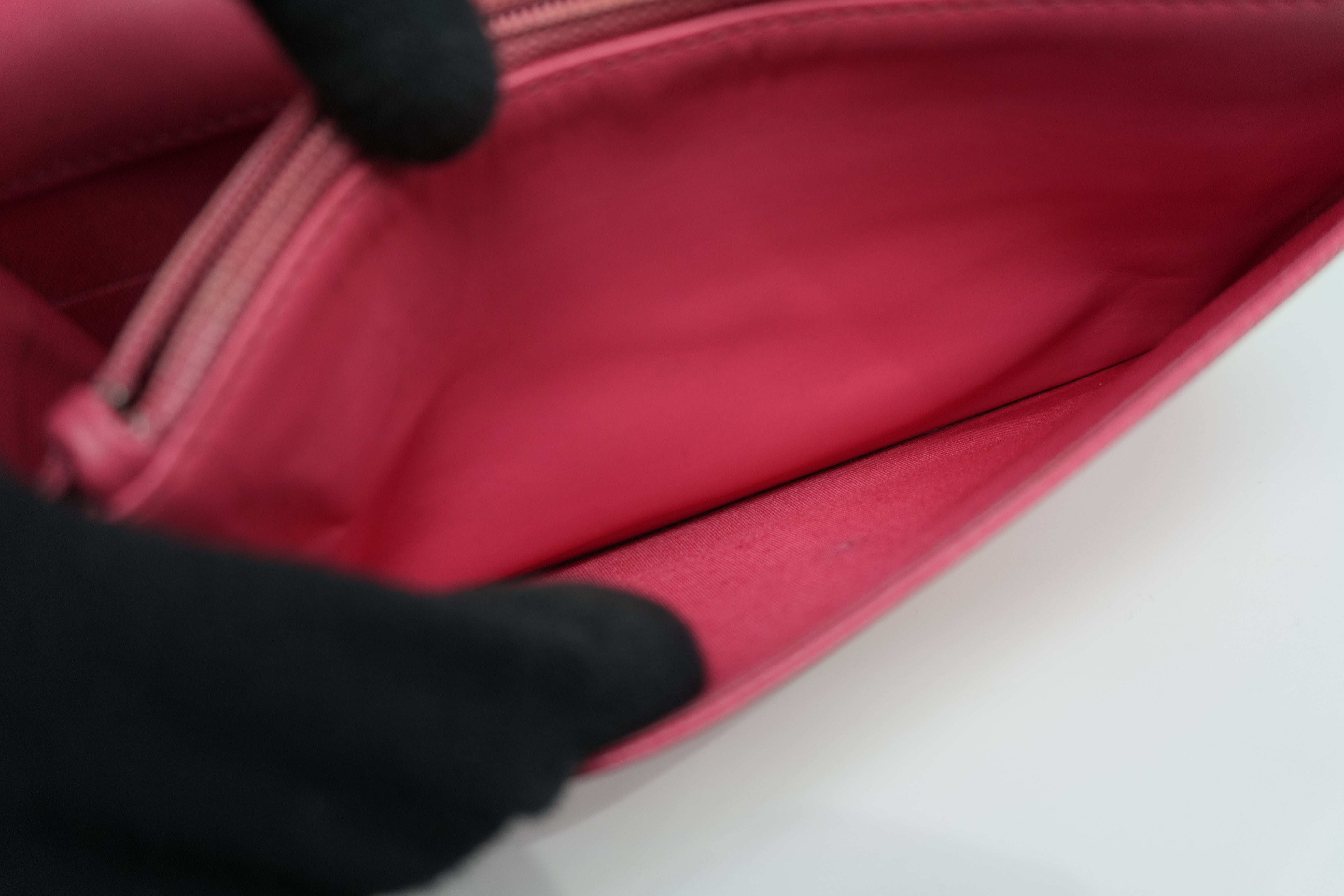 Chanel Caviar Wallet on Chain Pink Used