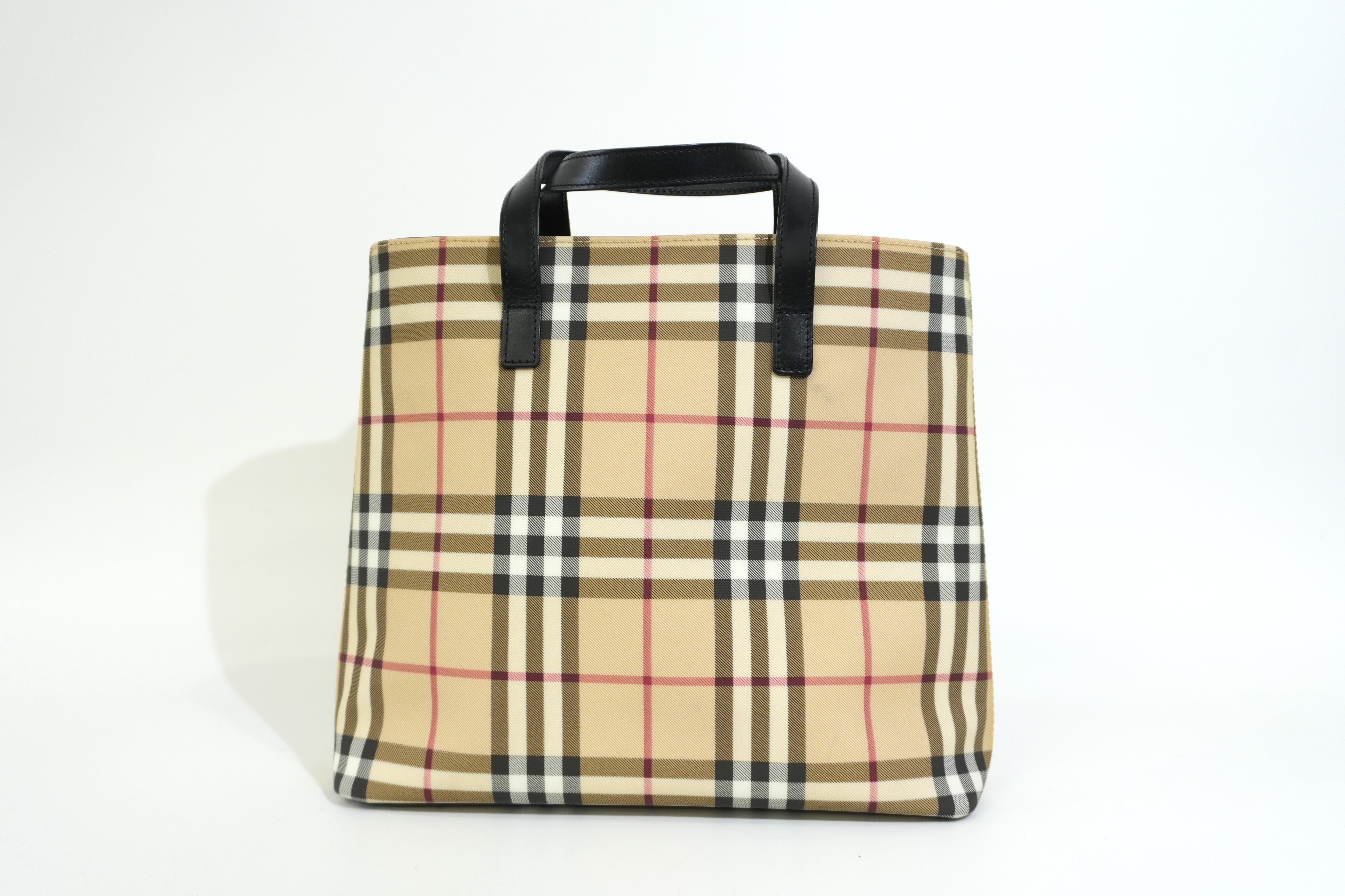 Pre-owned Burberry House Check Handbag Beige