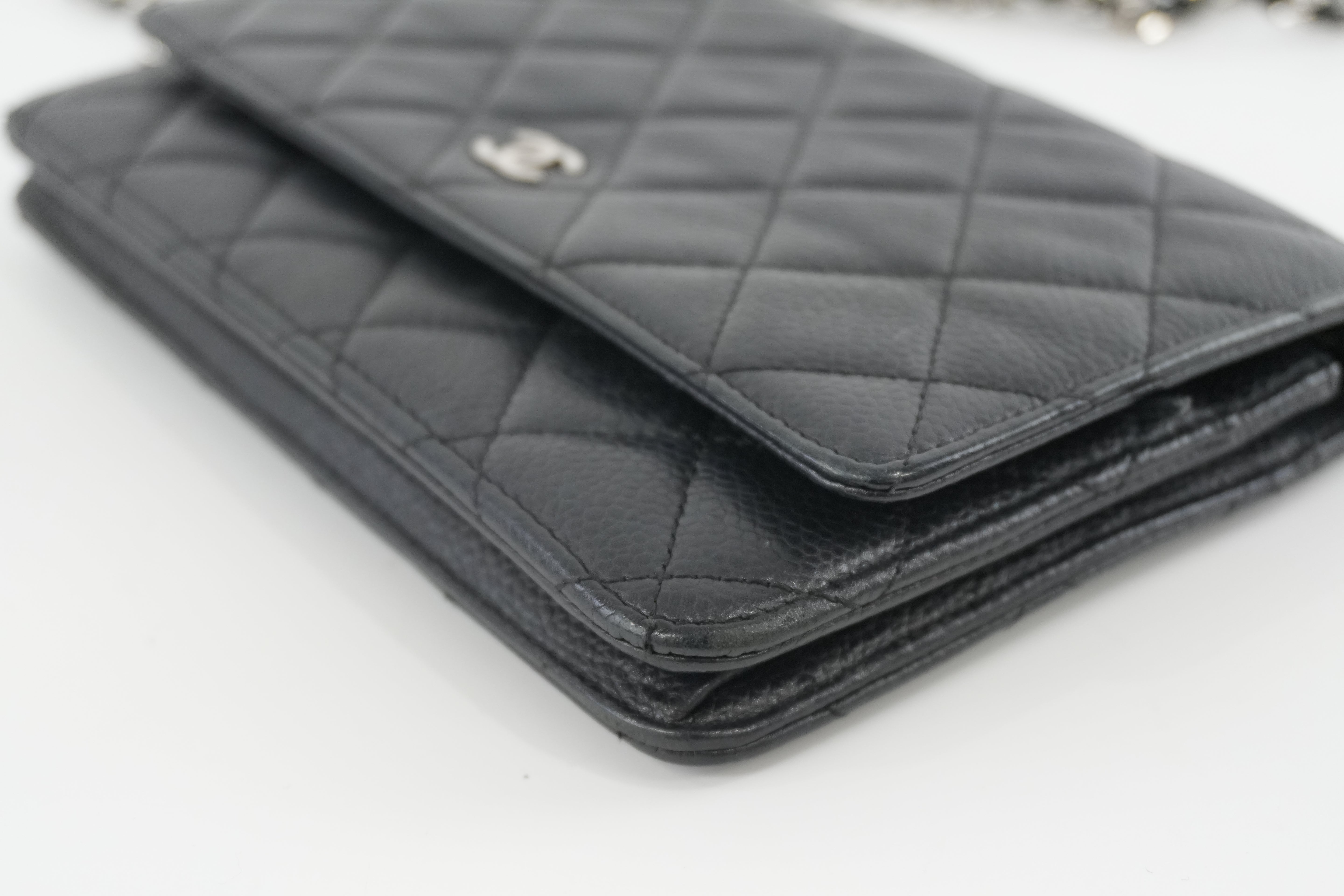 Chanel Caviar Wallet on Chain Used