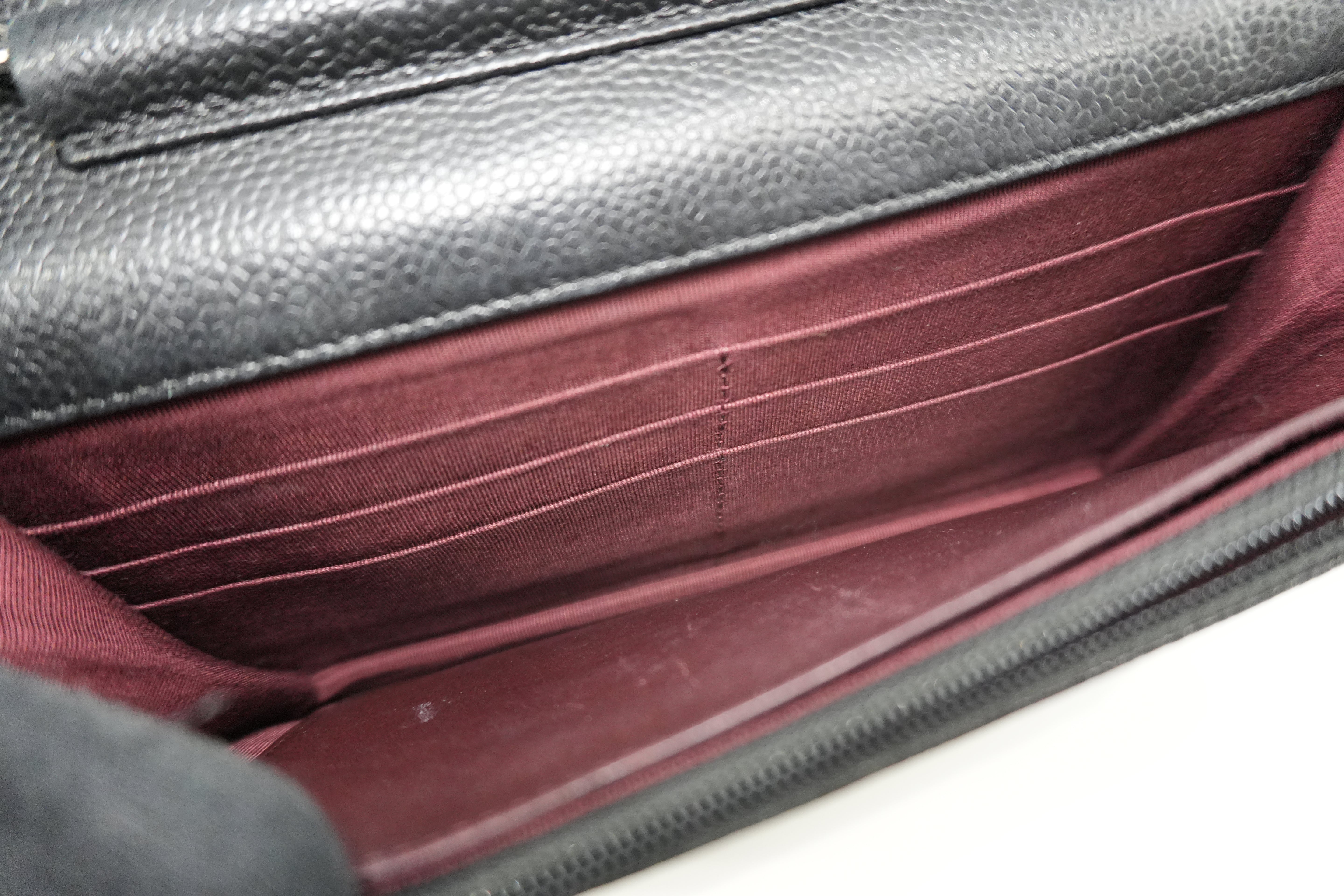 Chanel Caviar Wallet on Chain Used