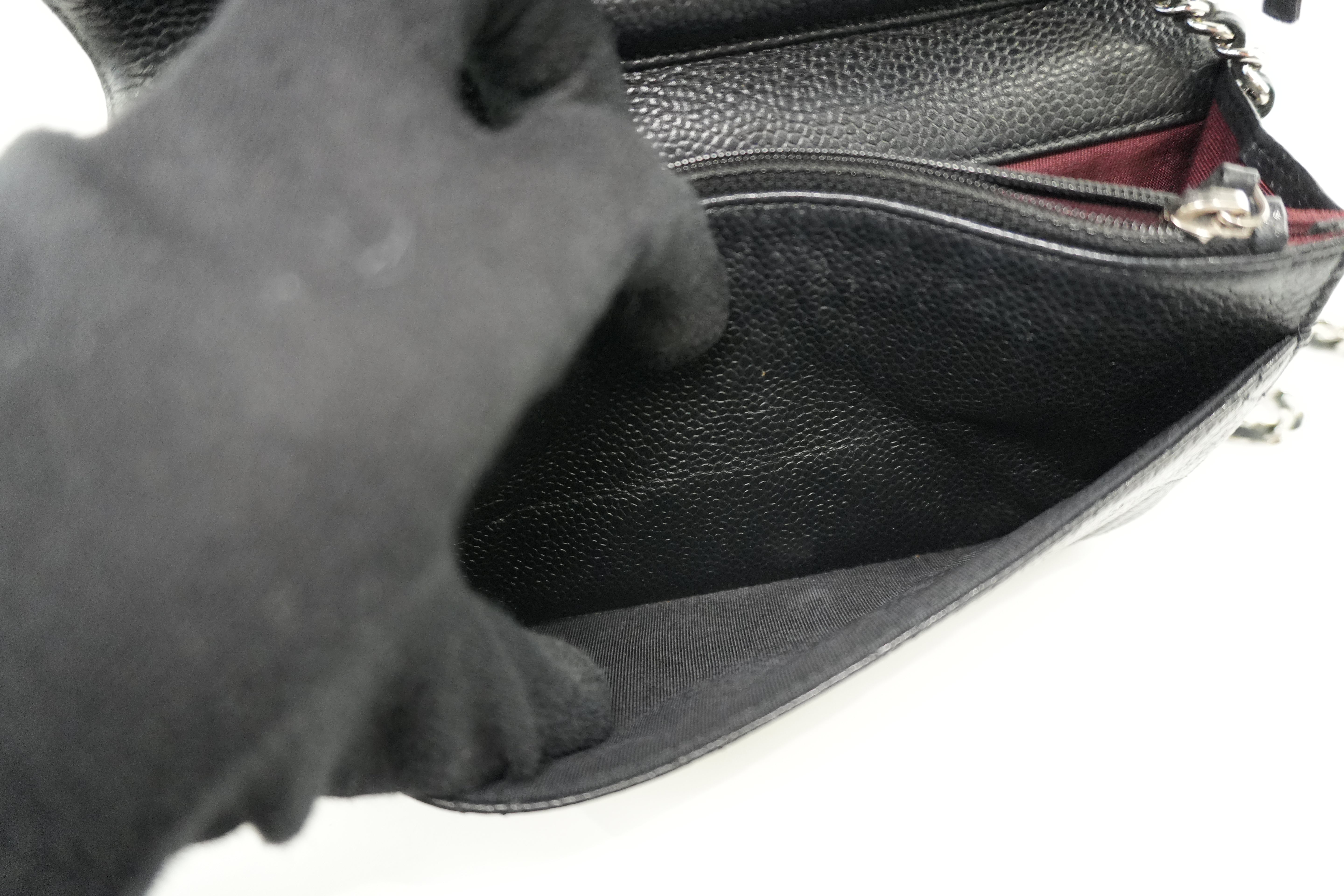 Chanel Caviar Wallet on Chain Used