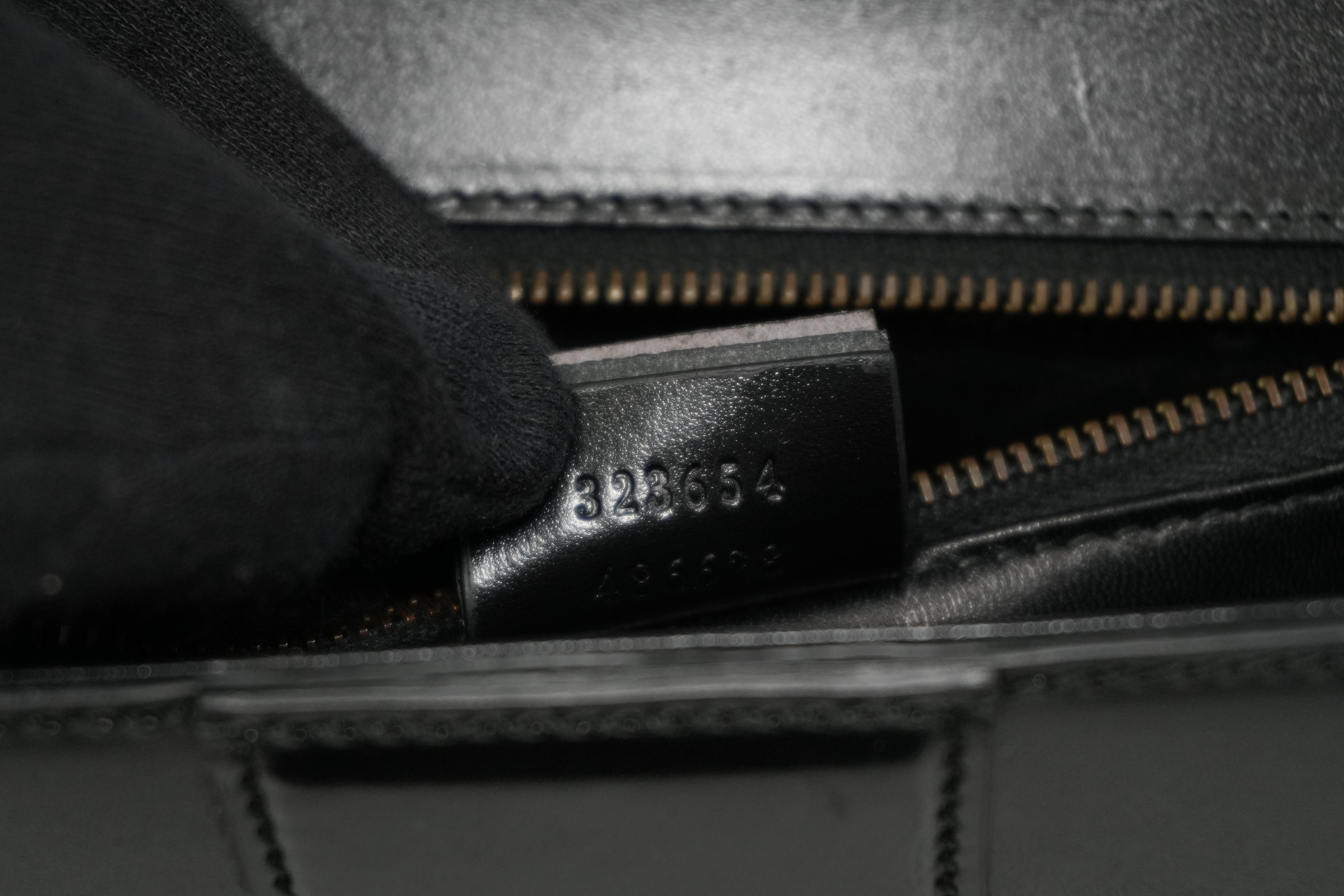 Gucci Leather Clutch Black Used