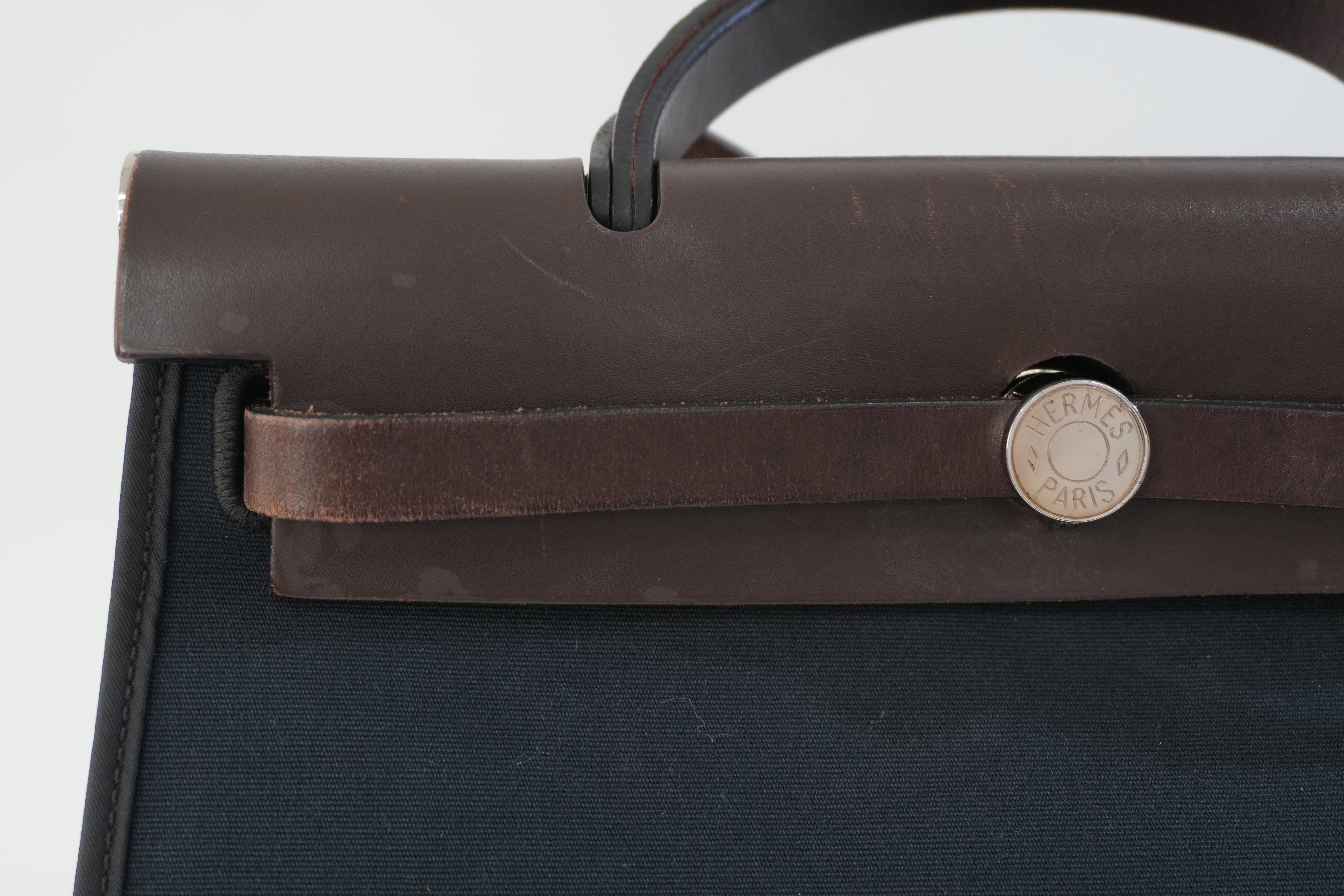 Pre-owned Hermes Canvas Herzip Tote Bag Black