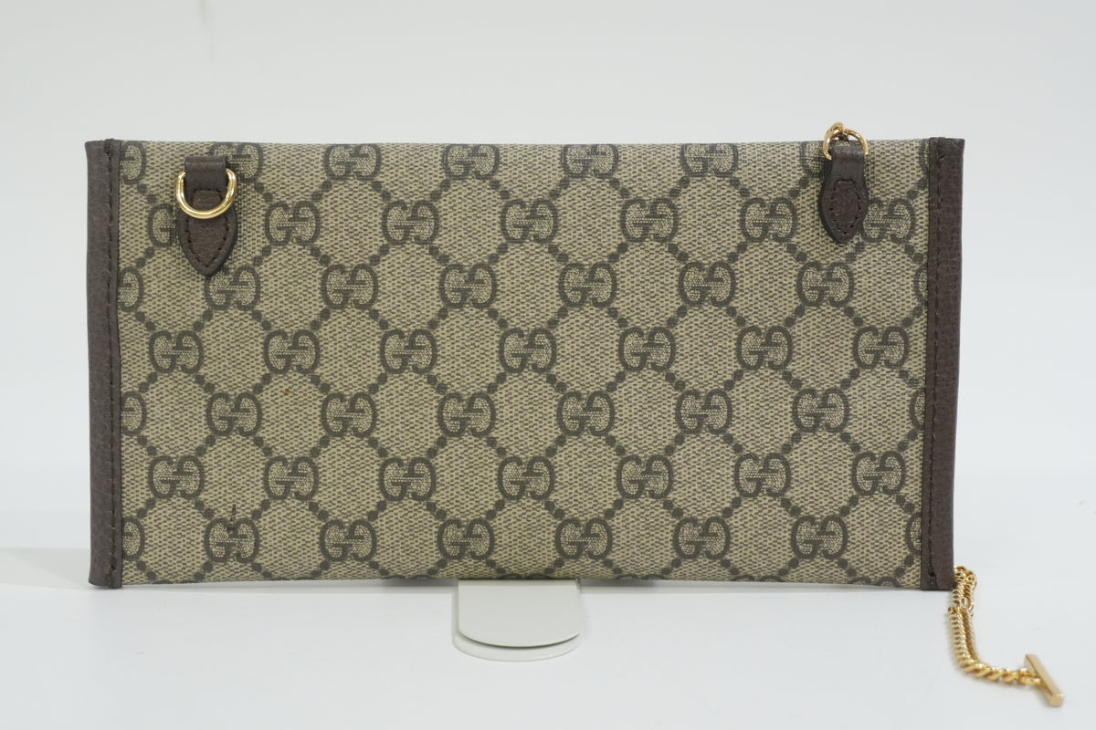 Pre-Owned Gucci Rajah Ophidia Tote Bag Brown