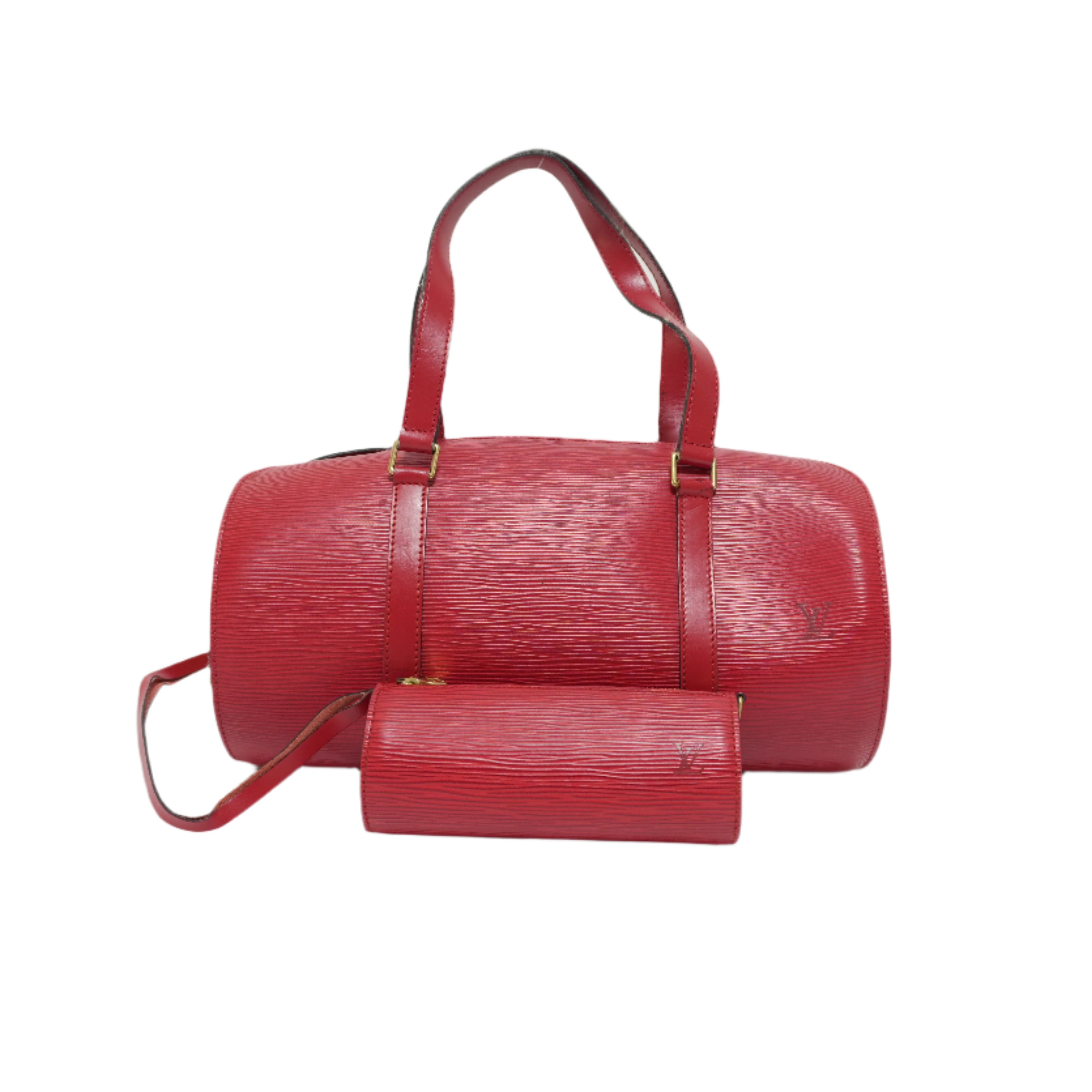 ルイヴィトン エピ スフロ ハンドバッグ レッド 中古