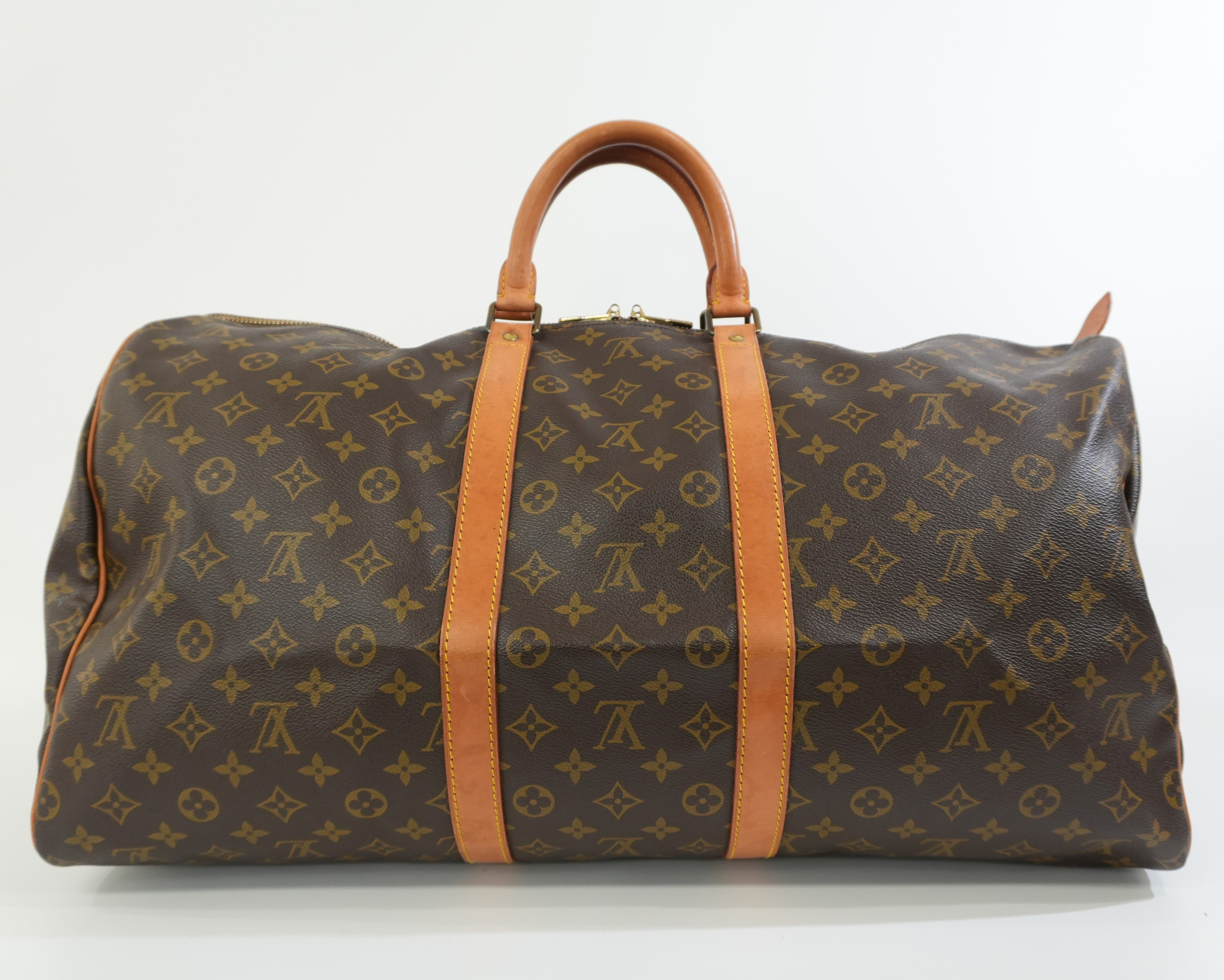 Pre-owned Louis Vuitton Monogram Keepall 55 Travel Bag