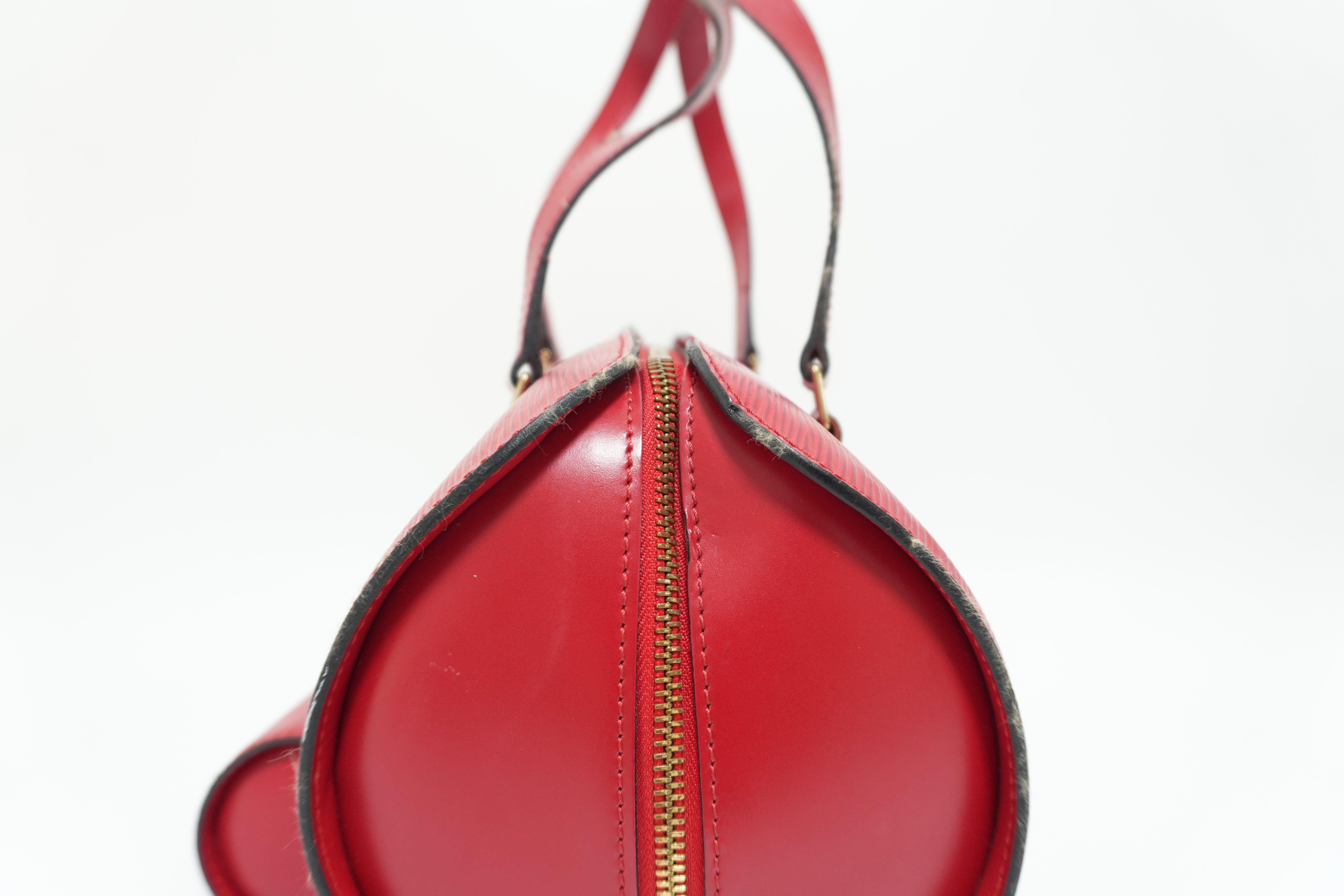 Louis Vuitton Epi Soufflot Handbag Red Used