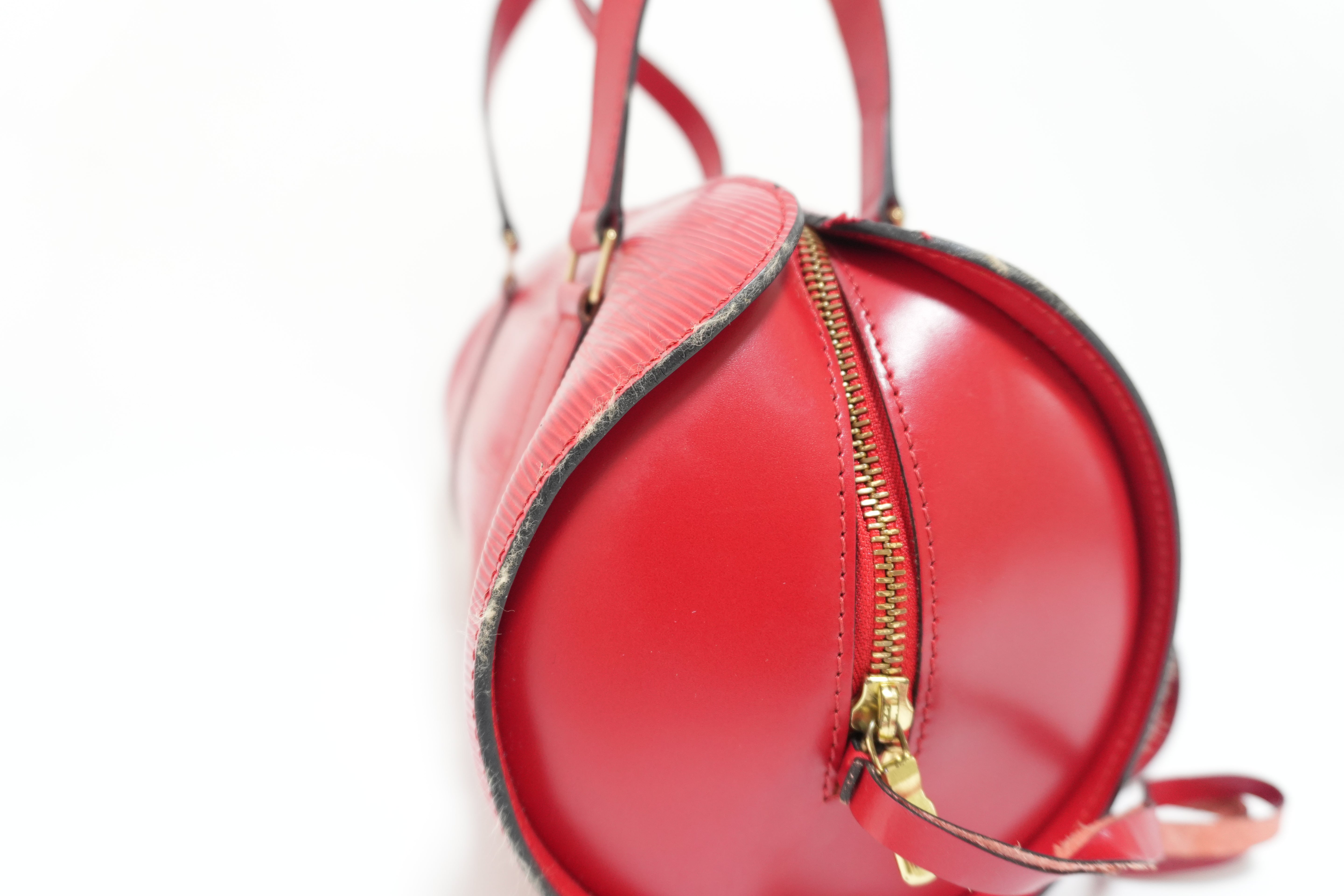 Louis Vuitton Epi Soufflot Handbag Red Used