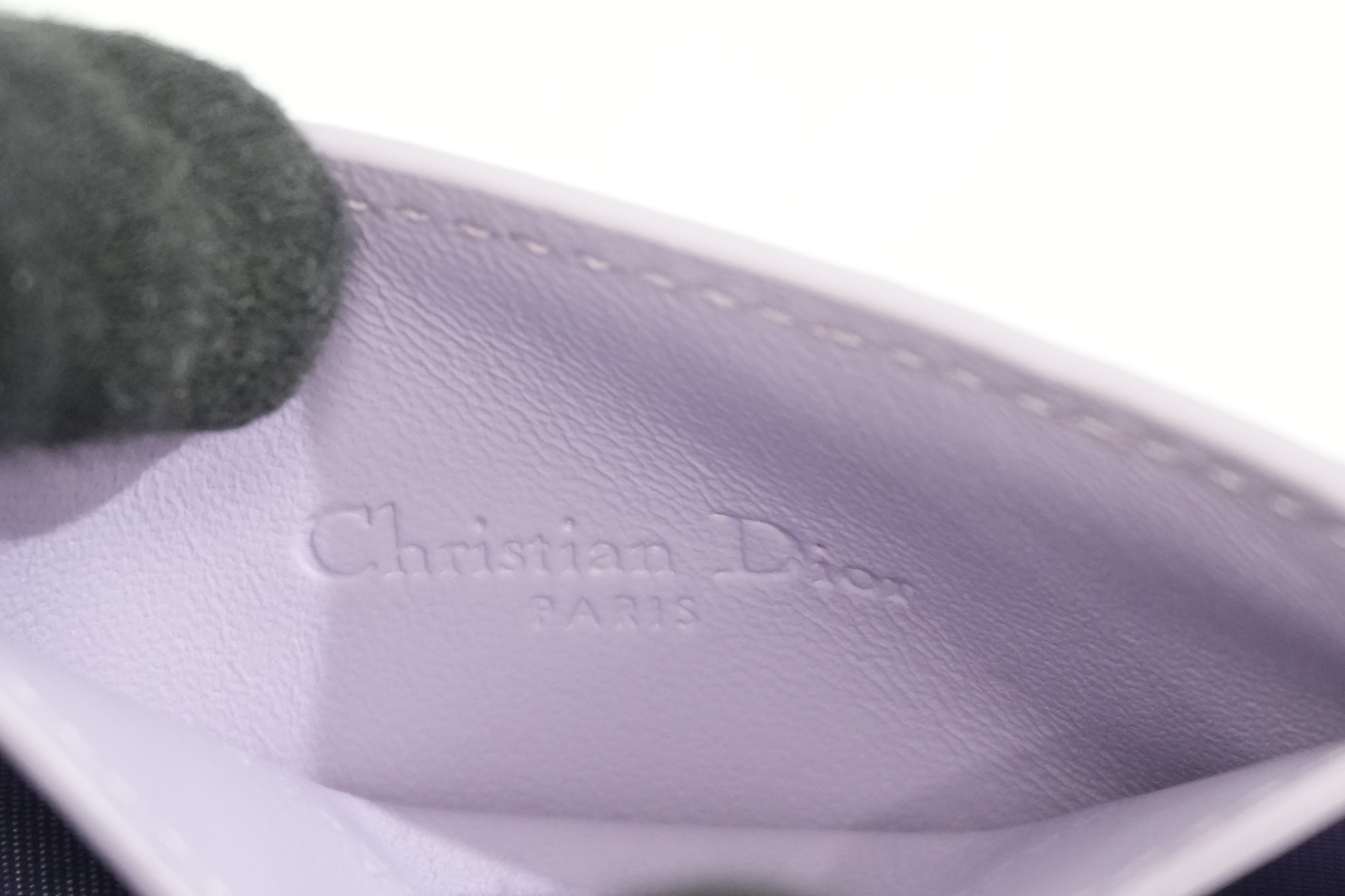 Pre-owned Dior Card Case Purple