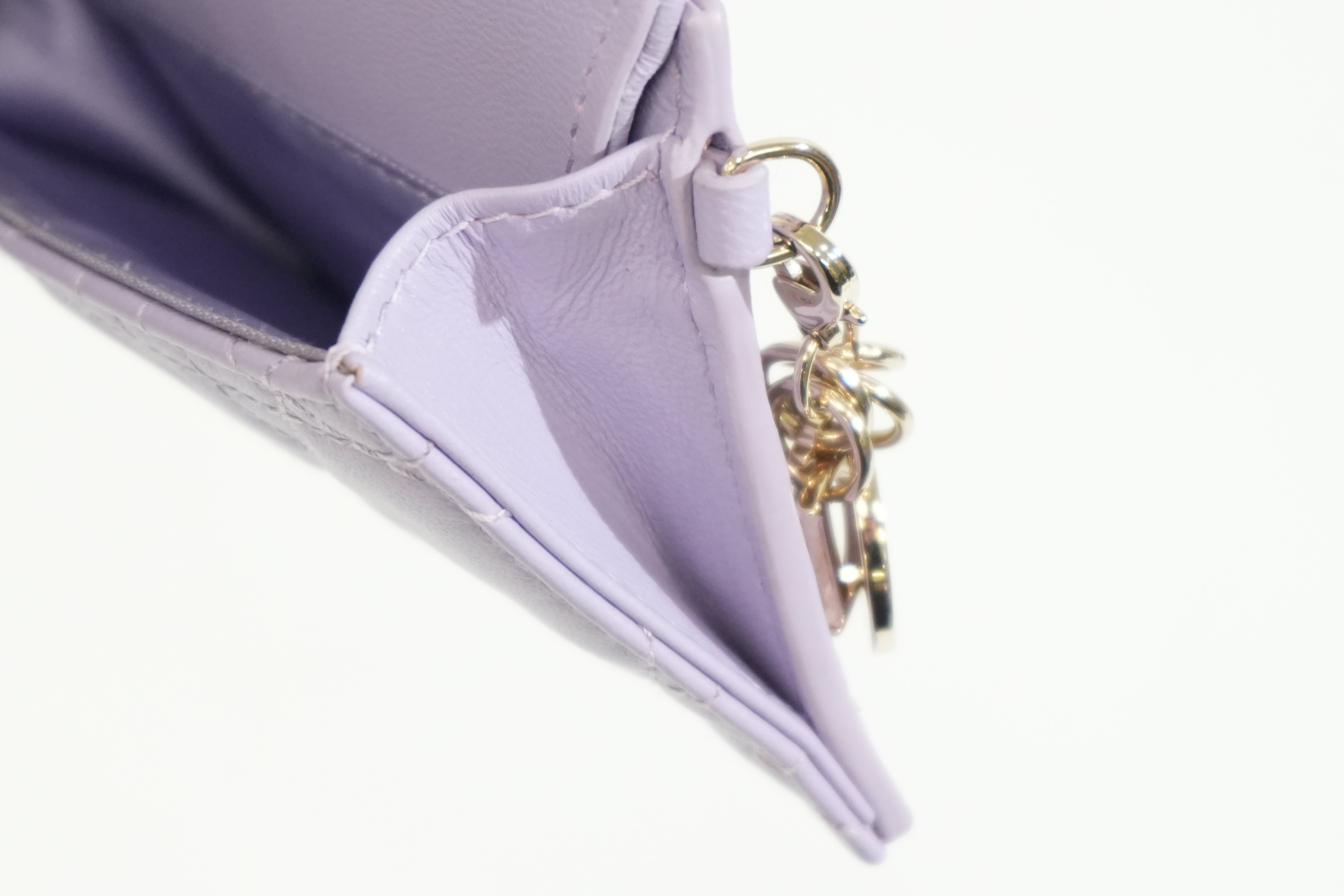Pre-owned Dior Card Case Purple
