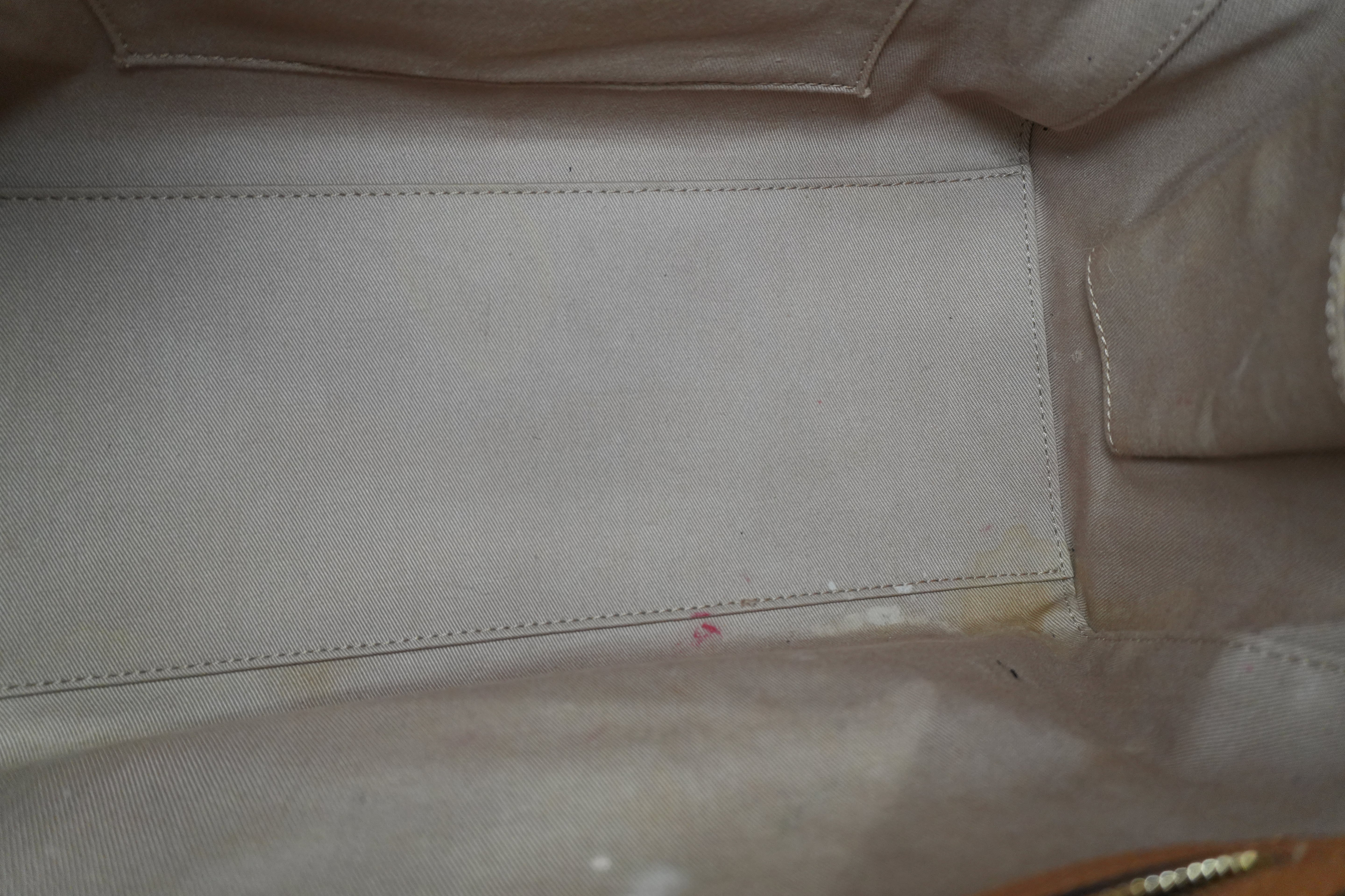 Pre-owned MCM Orchid Floral Two Way Visetos Mini Boston Cognac