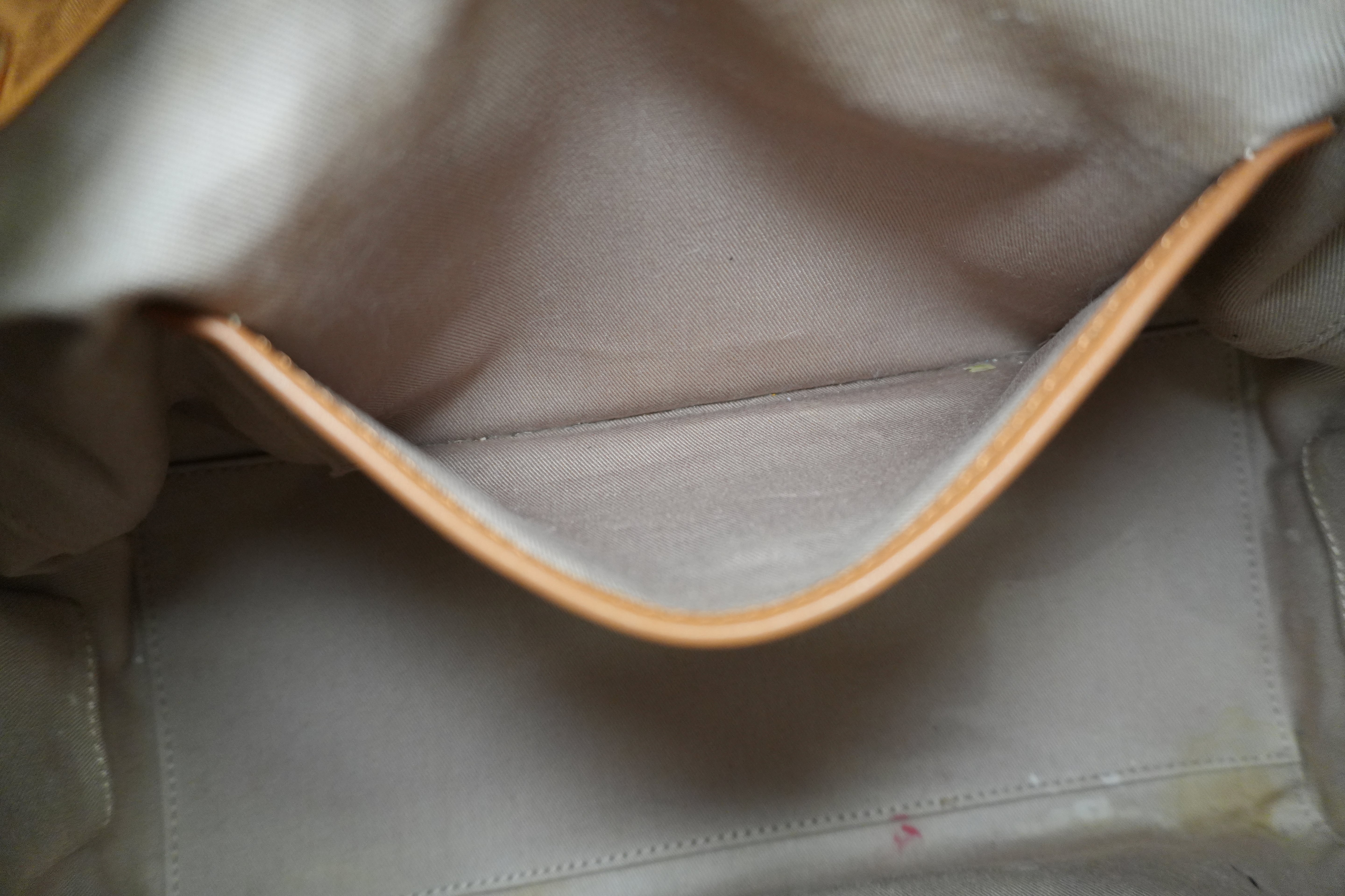 Pre-owned MCM Orchid Floral Two Way Visetos Mini Boston Cognac