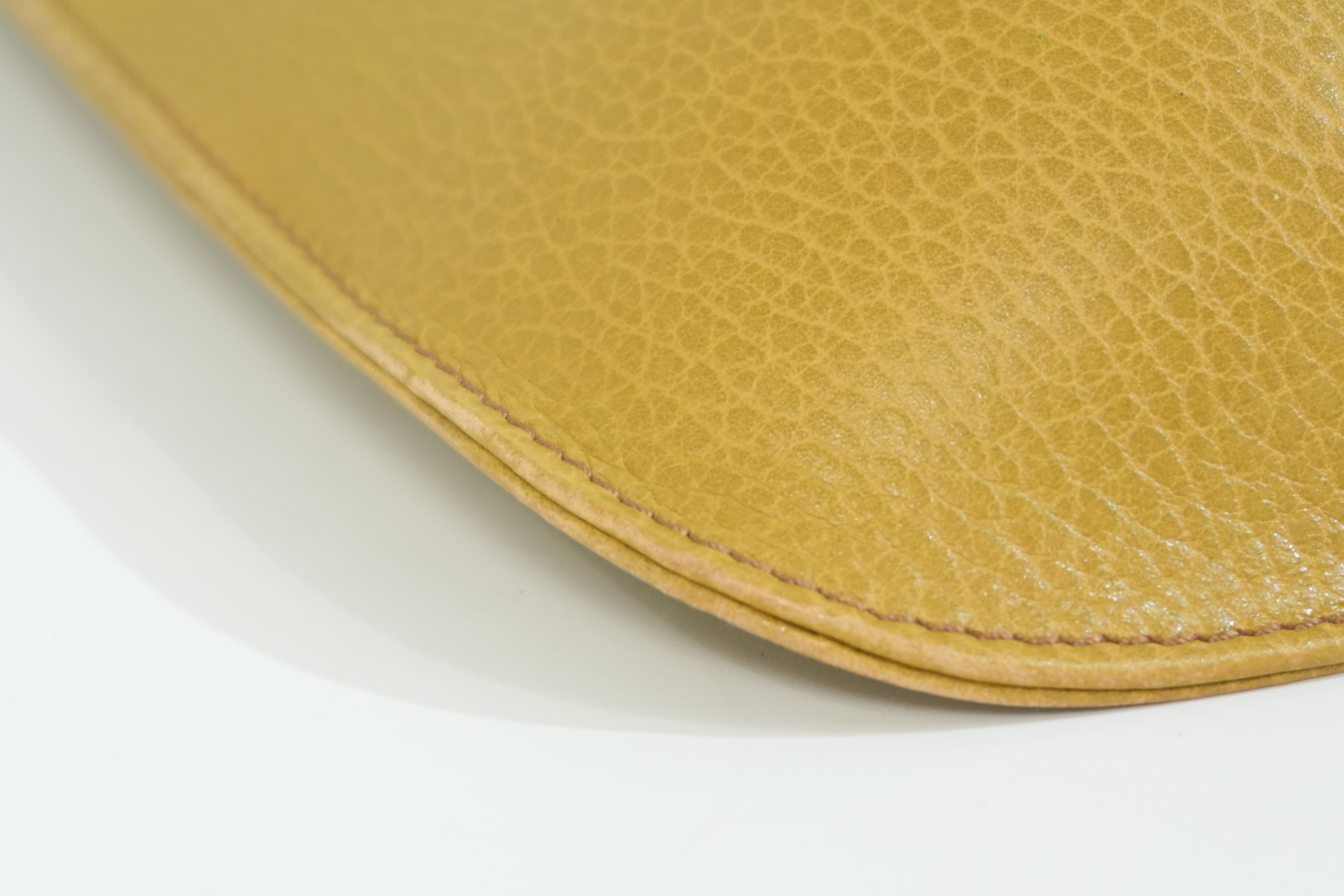 Pre-owned Cartier Pouch Mustard Yellow