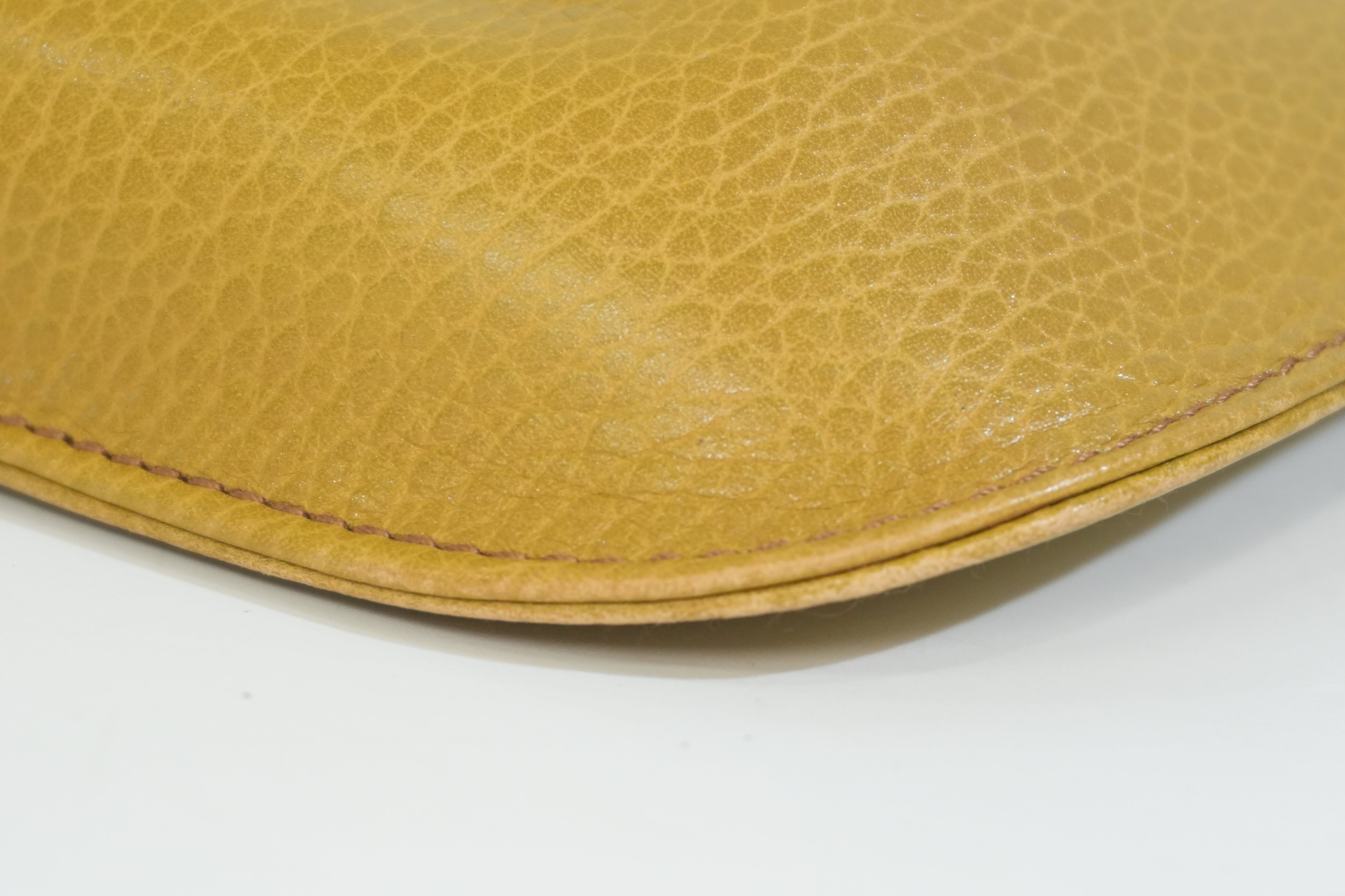 Pre-owned Cartier Pouch Mustard Yellow