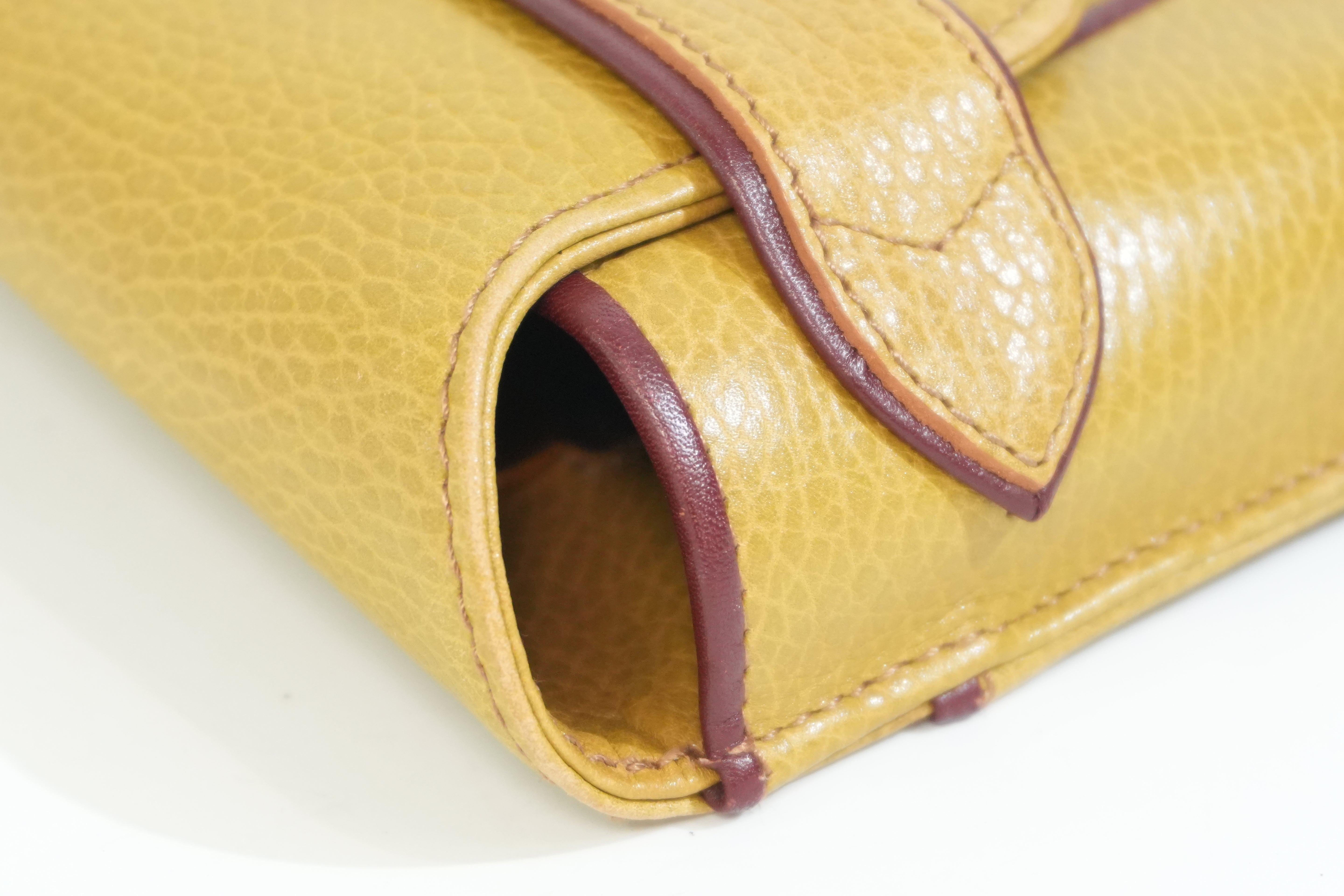 Pre-owned Cartier Pouch Mustard Yellow