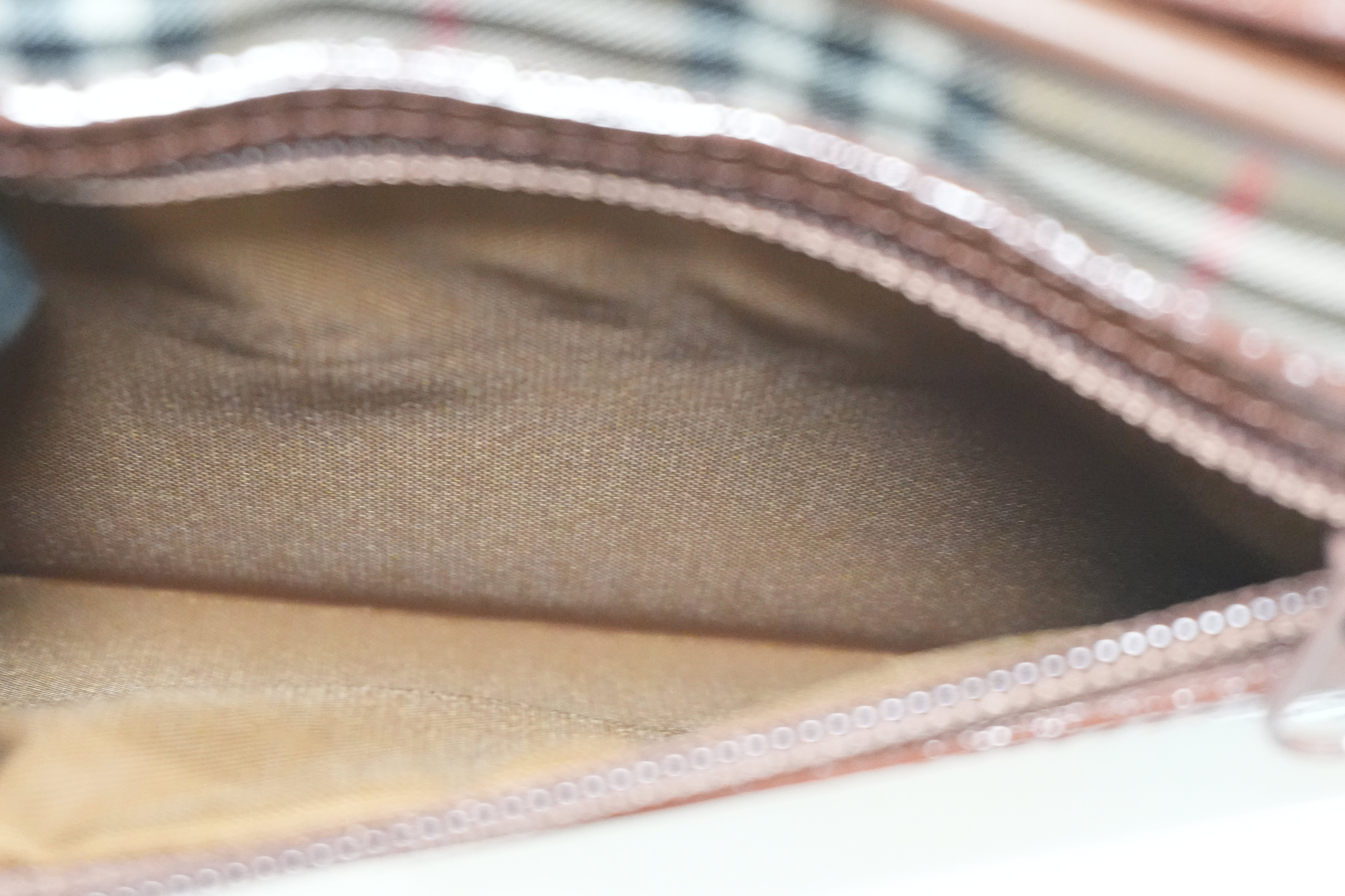 Pre-owned Burberry Vinatage Haymarket Check Clutch Bag Brown