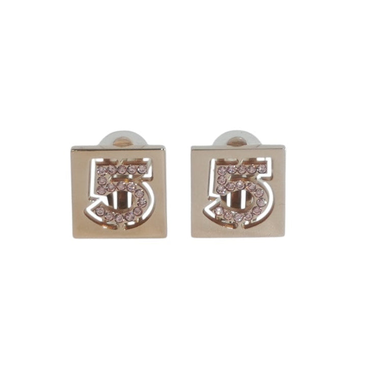 Pre-owned Chanel No. 5 Clip on Earrings Pink