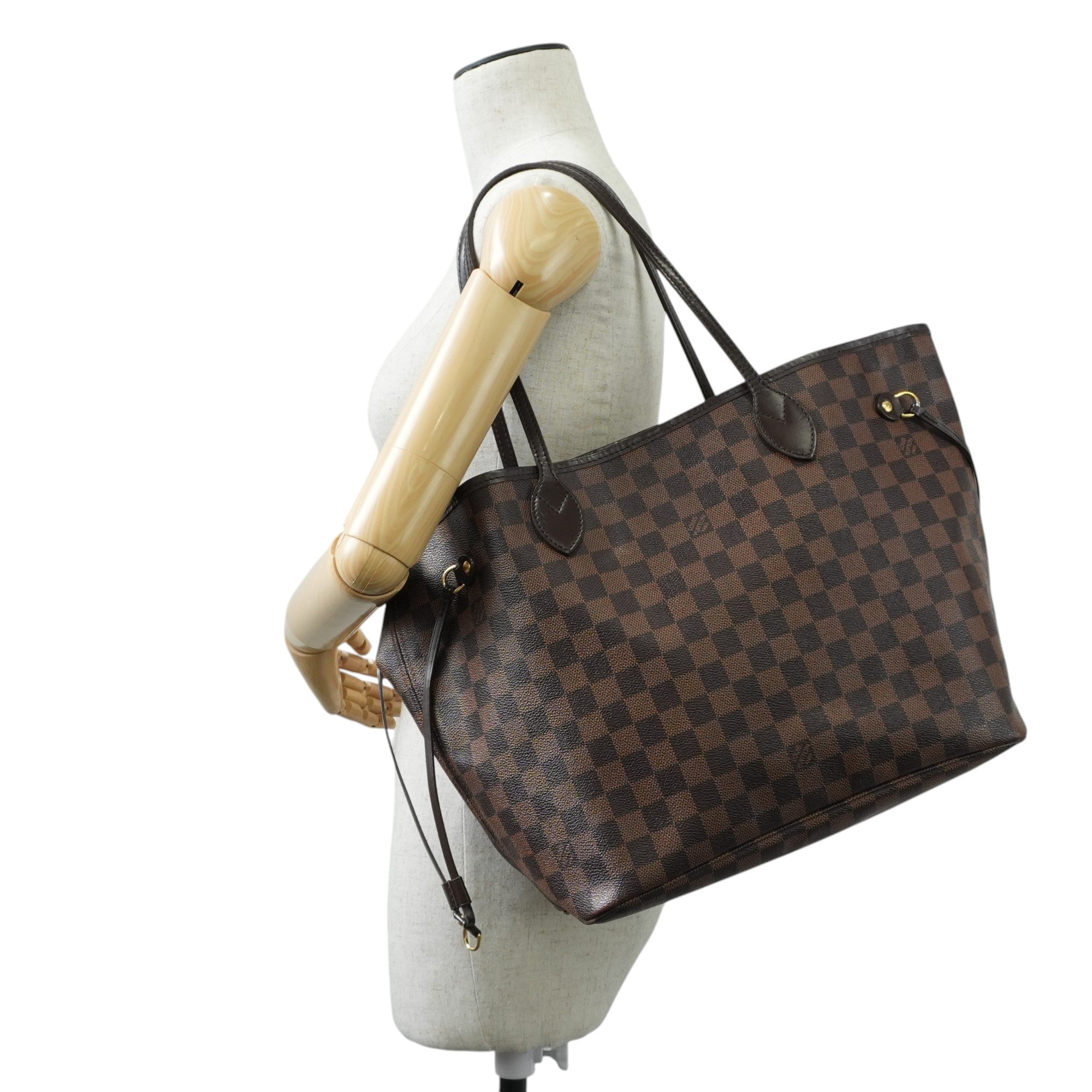 Louis Vuitton Damier Ebene Neverfull MM Shoulder Tote Used