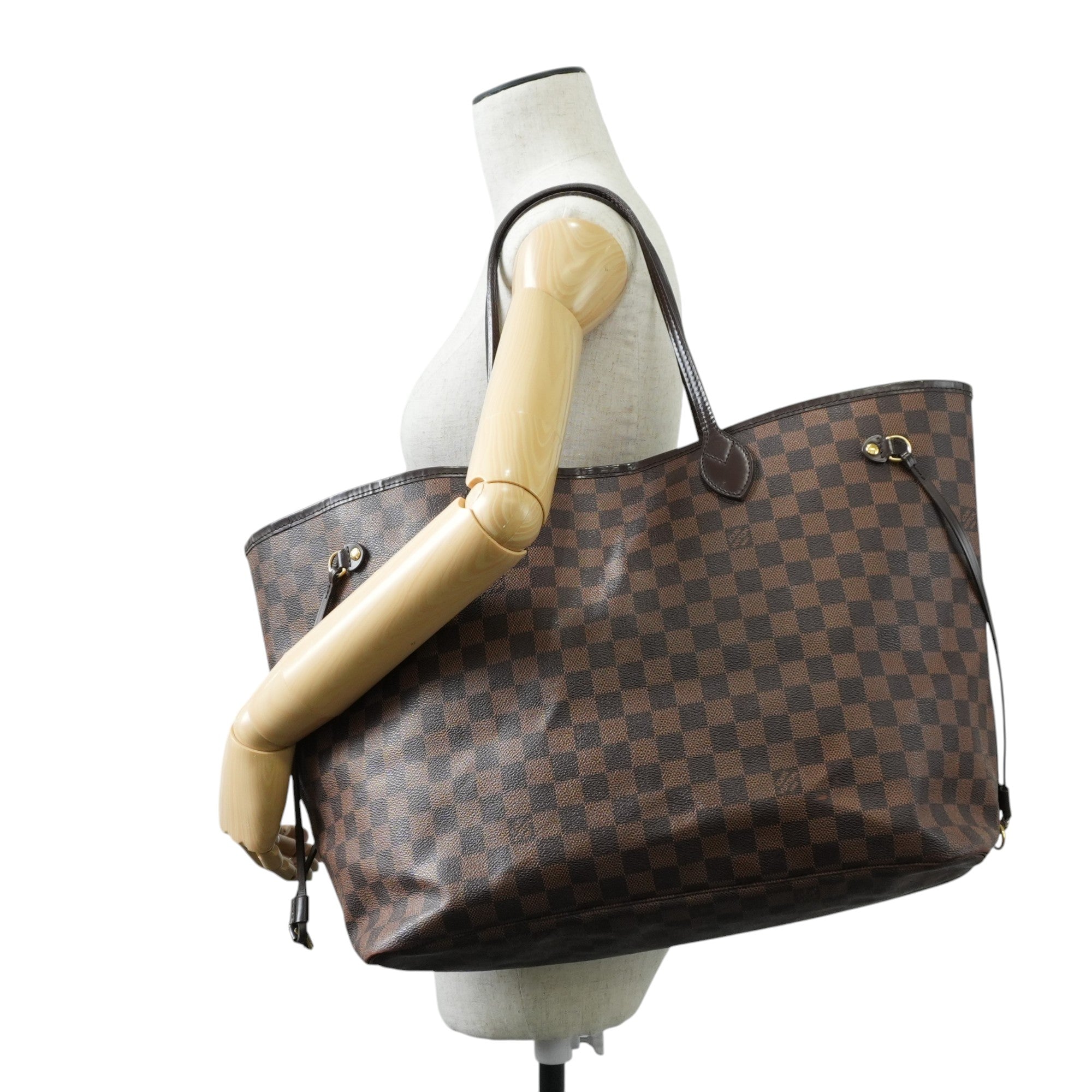 Louis Vuitton Damier Ebene Neverfull GM Shoulder Bag Used