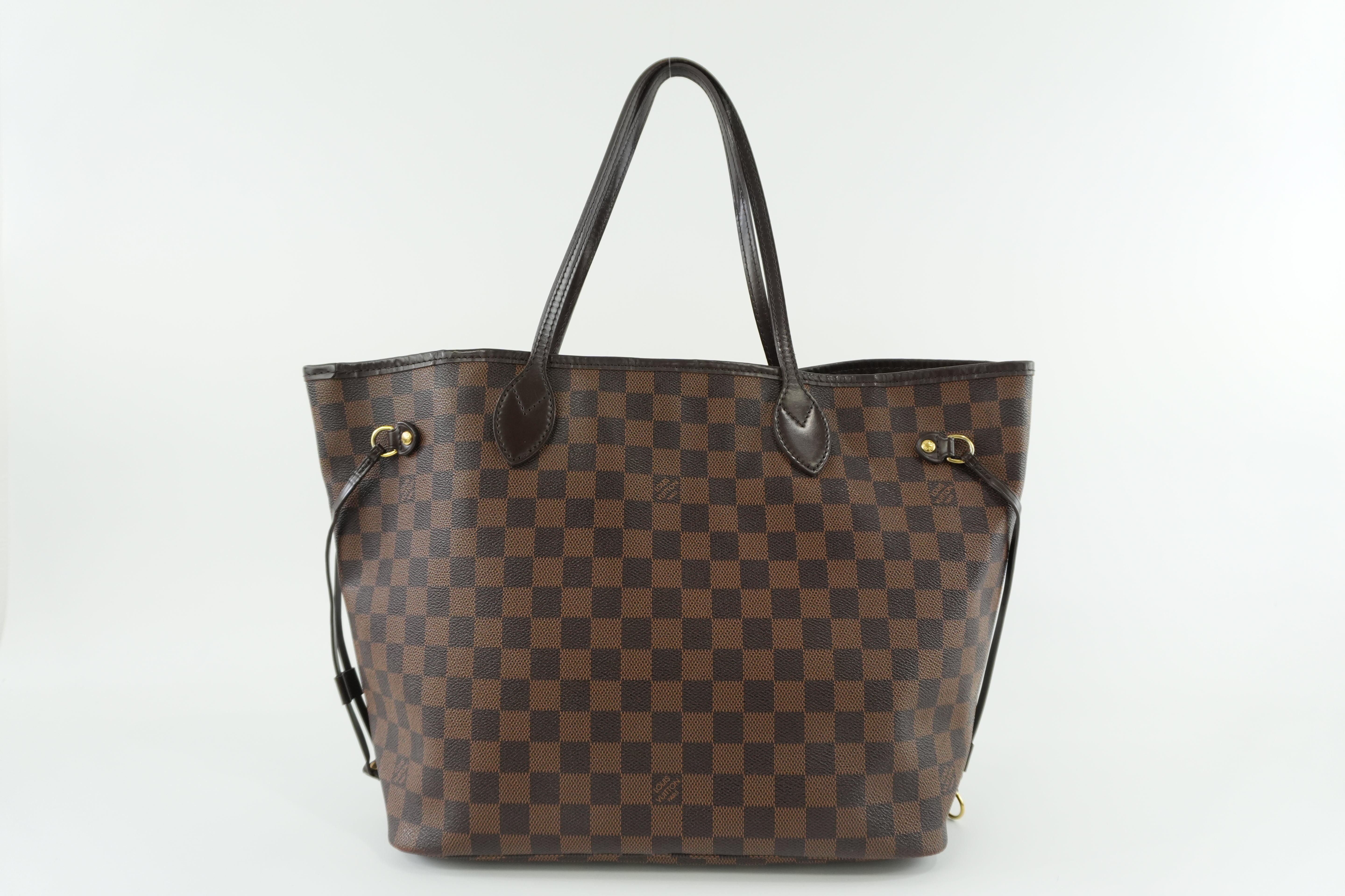 Louis Vuitton Damier Ebene Neverfull MM Shoulder Tote Used