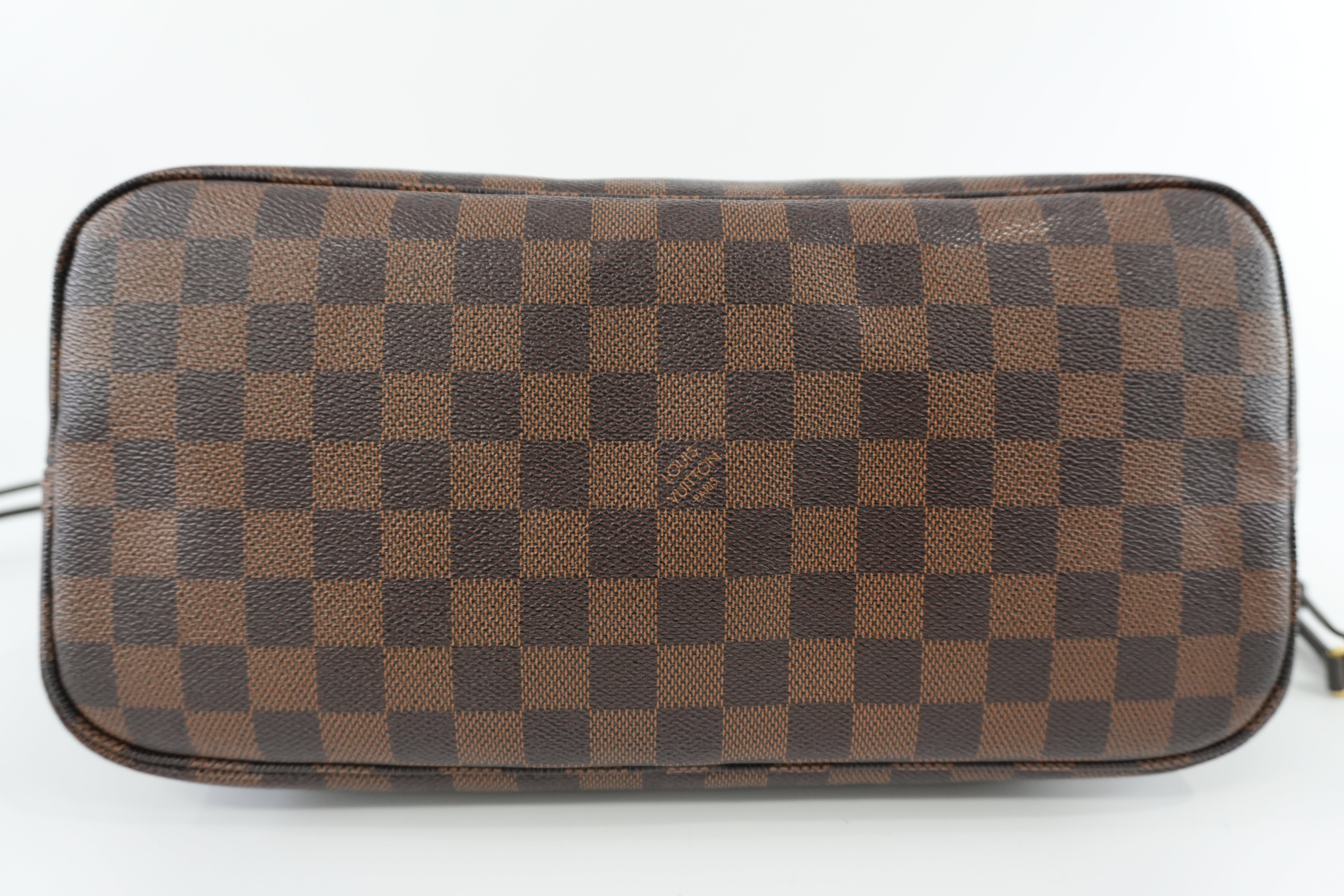 Louis Vuitton Damier Ebene Neverfull MM Shoulder Tote Used