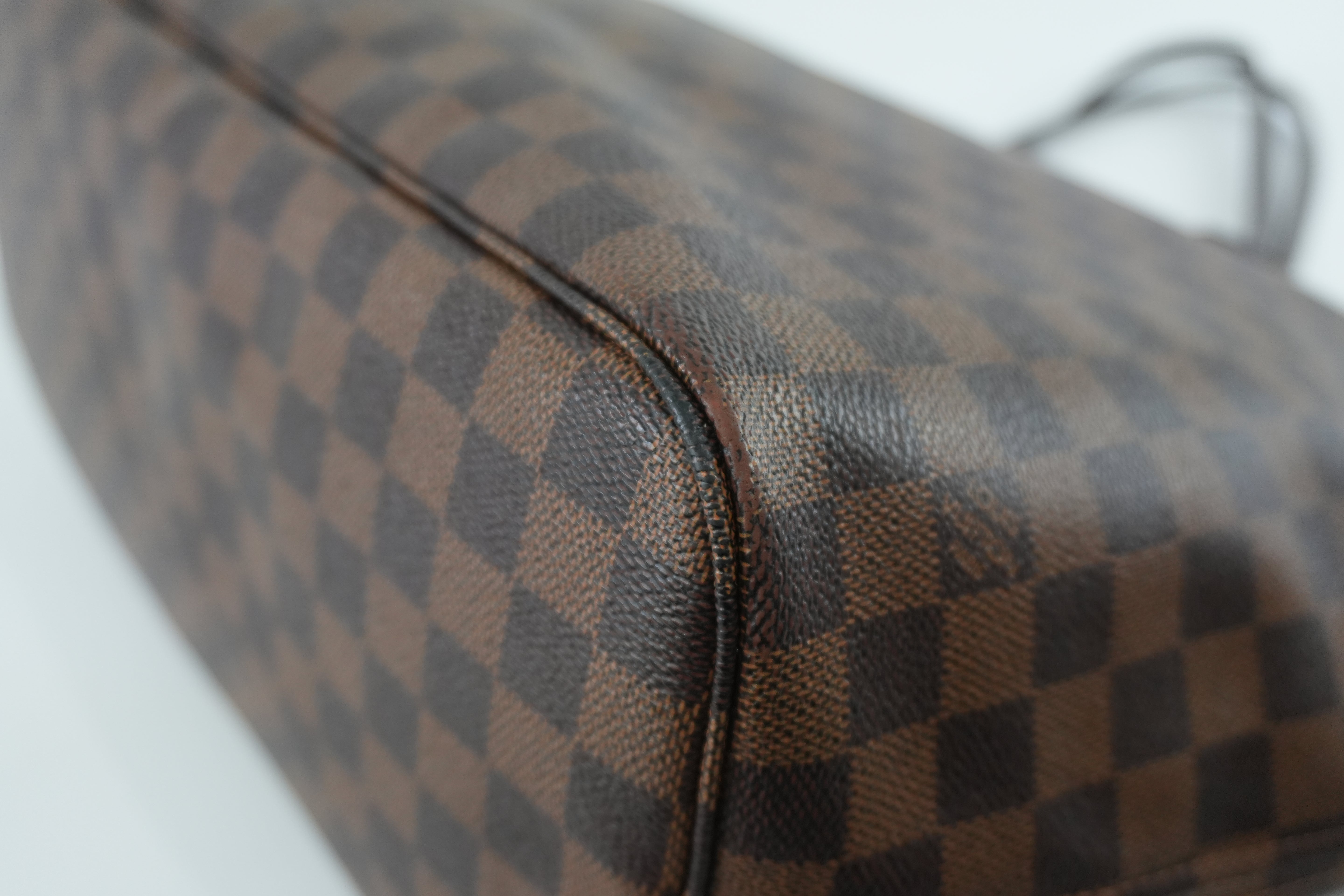 Louis Vuitton Damier Ebene Neverfull MM Shoulder Tote Used