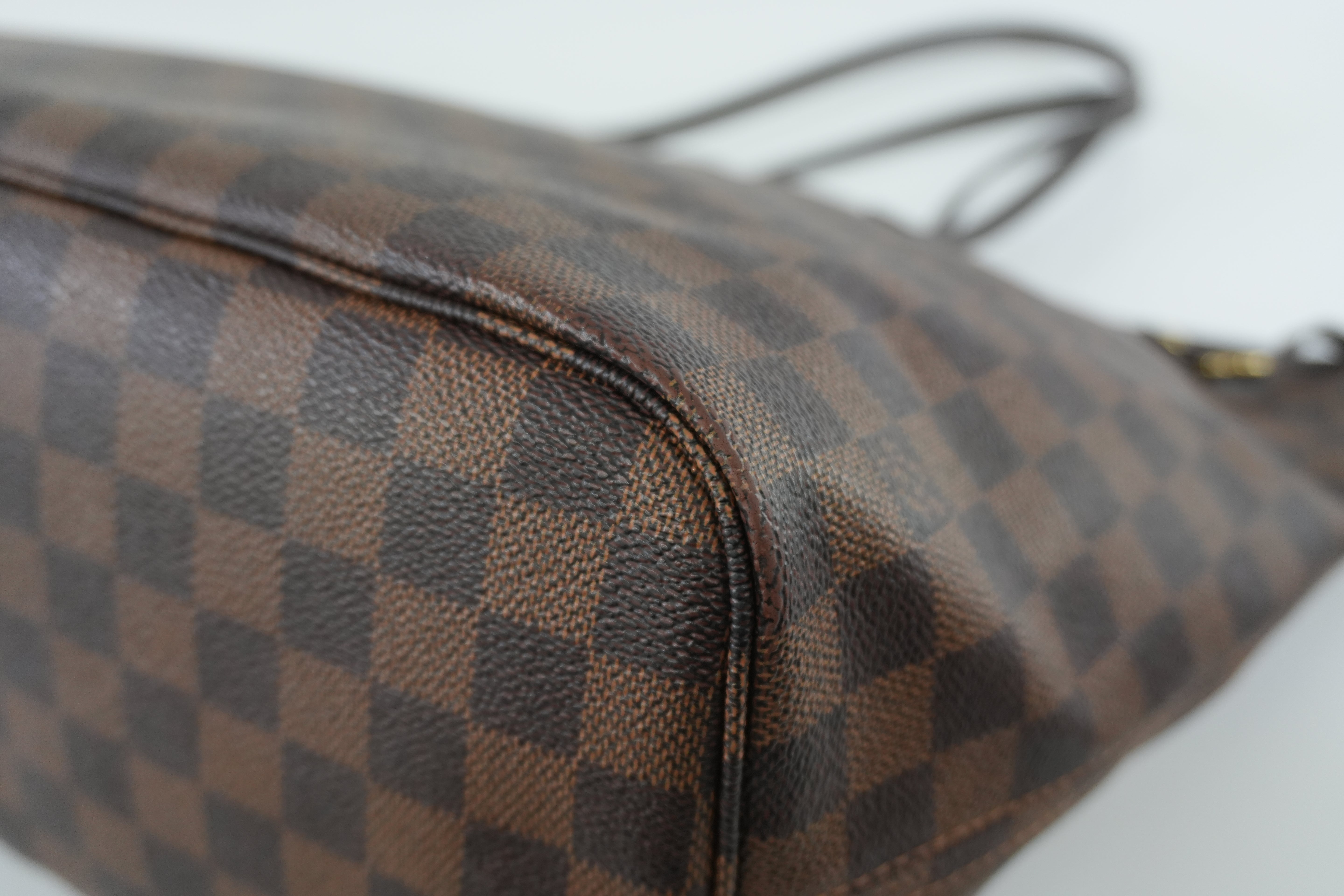 Louis Vuitton Damier Ebene Neverfull MM Shoulder Tote Used
