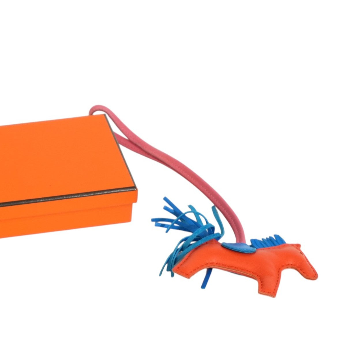 Pre-owned Hermes Rodeo Bag Charm Orange