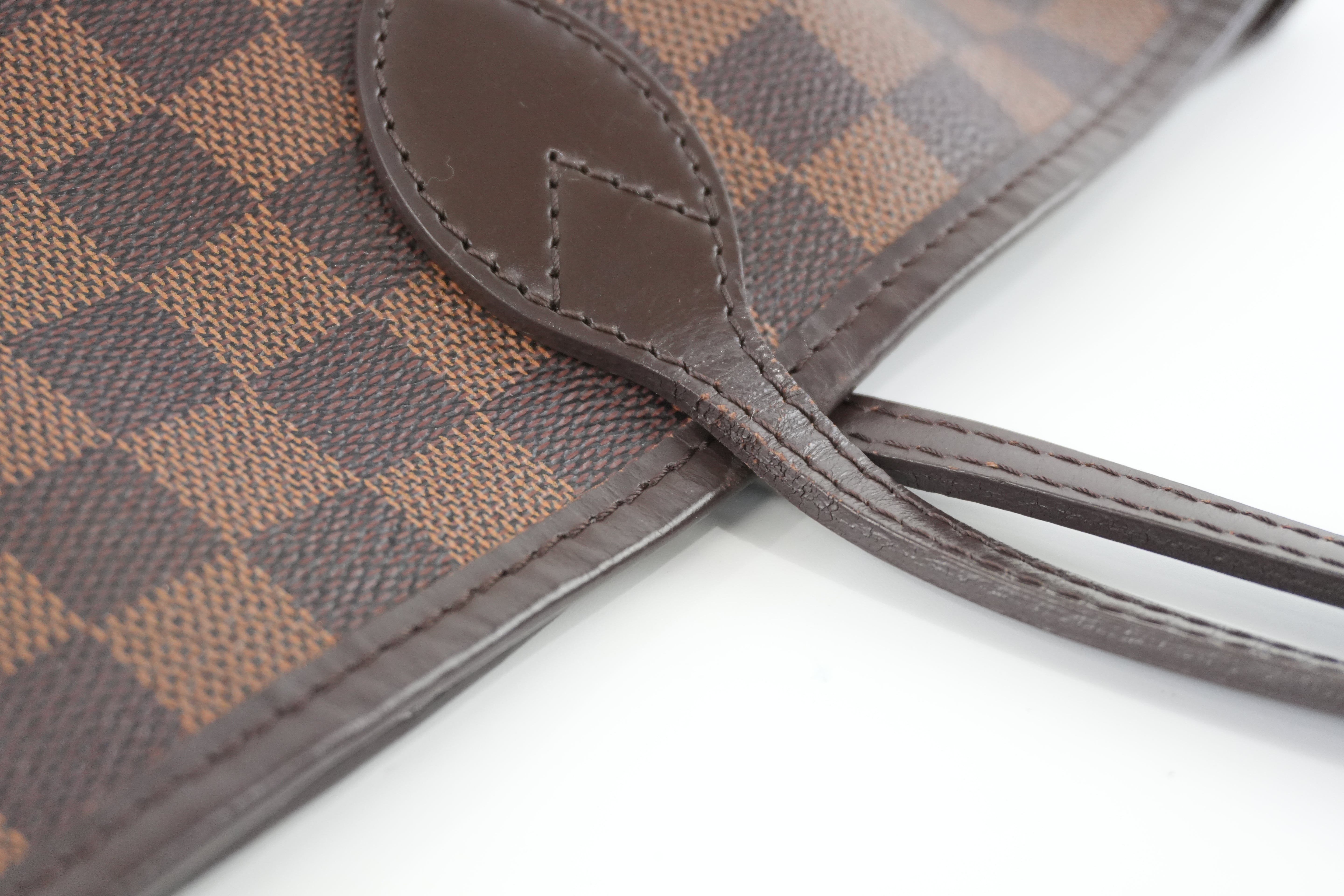 Louis Vuitton Damier Ebene Neverfull MM Shoulder Tote Used