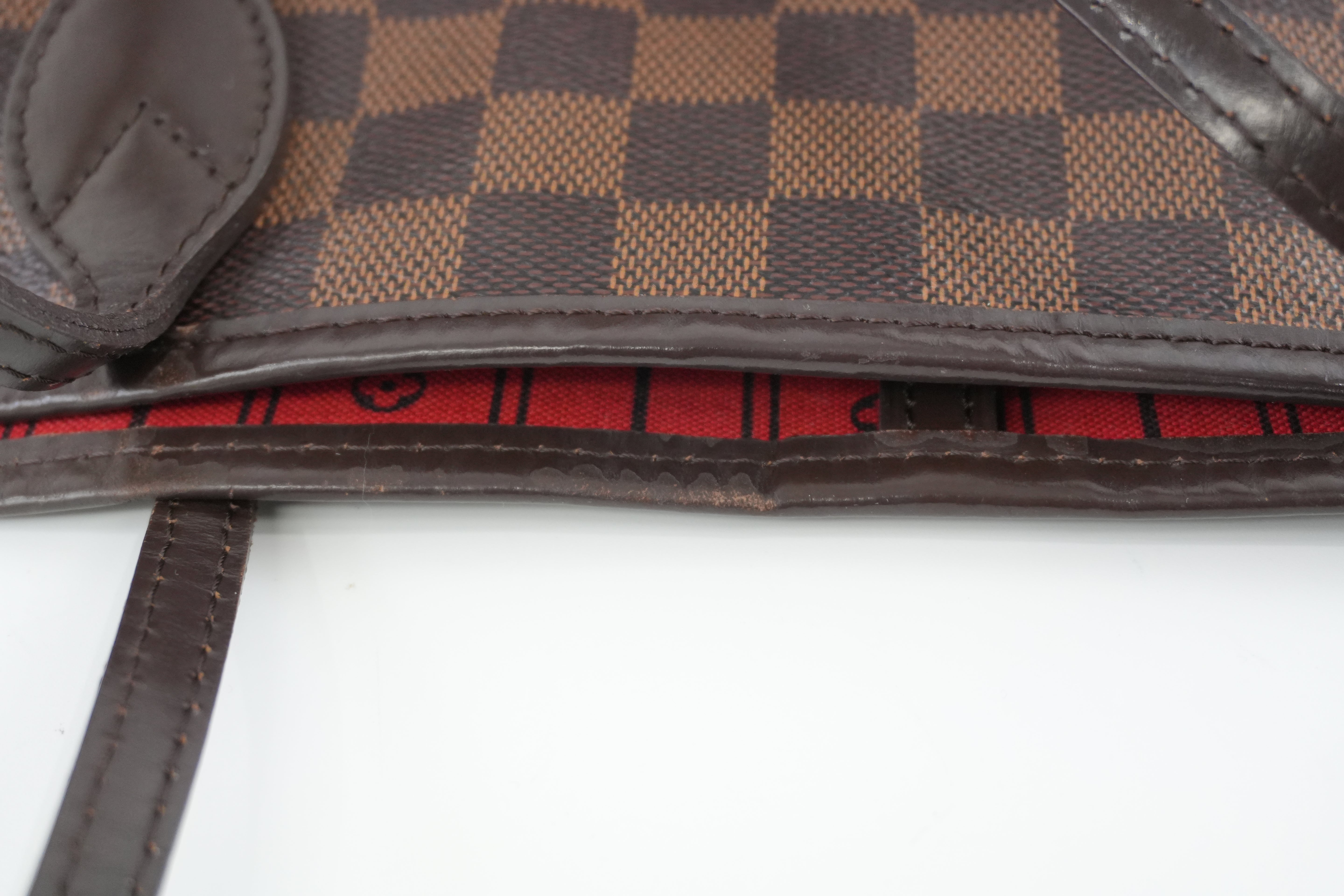 Louis Vuitton Damier Ebene Neverfull MM Shoulder Tote Used