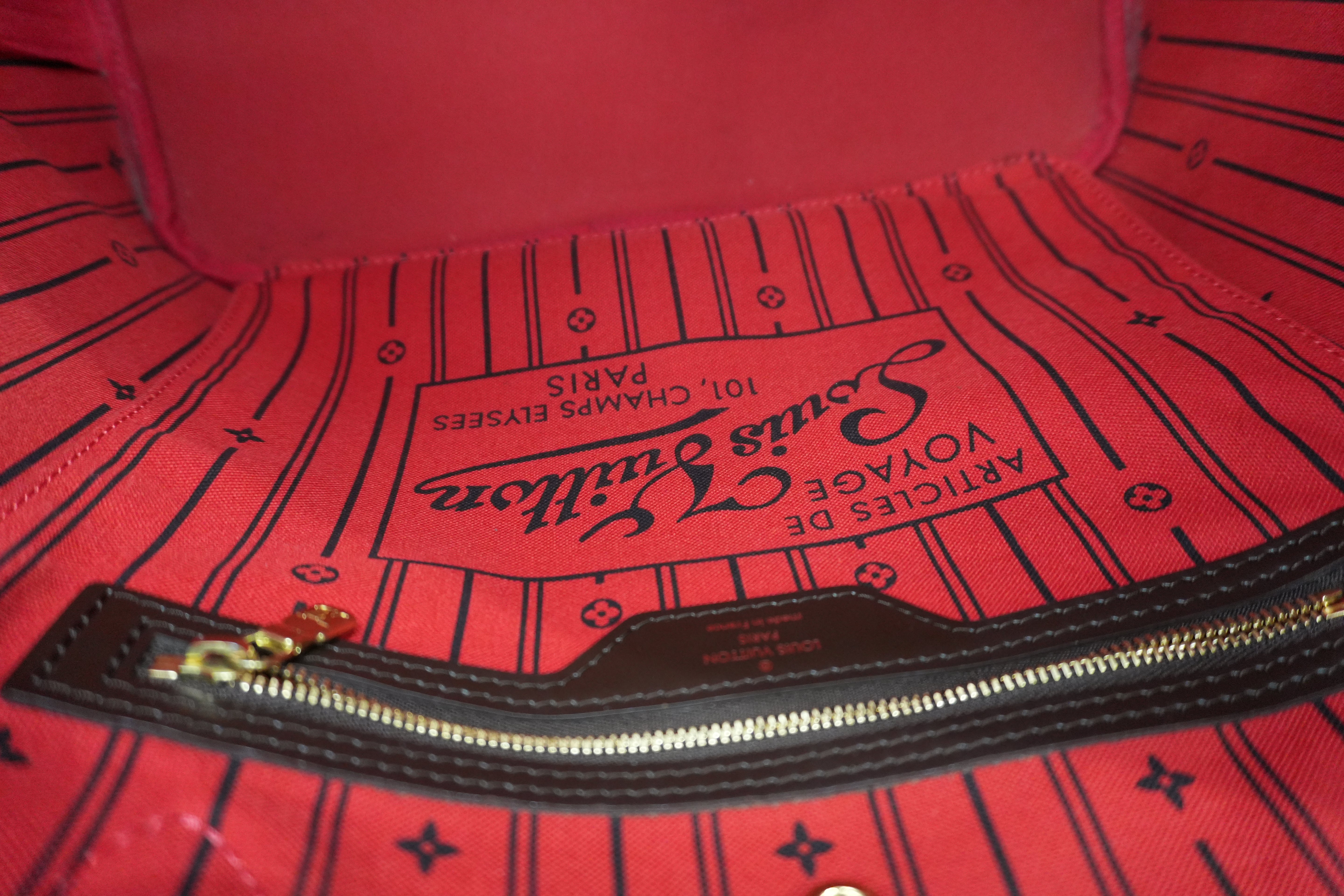 Louis Vuitton Damier Ebene Neverfull MM Shoulder Tote Used