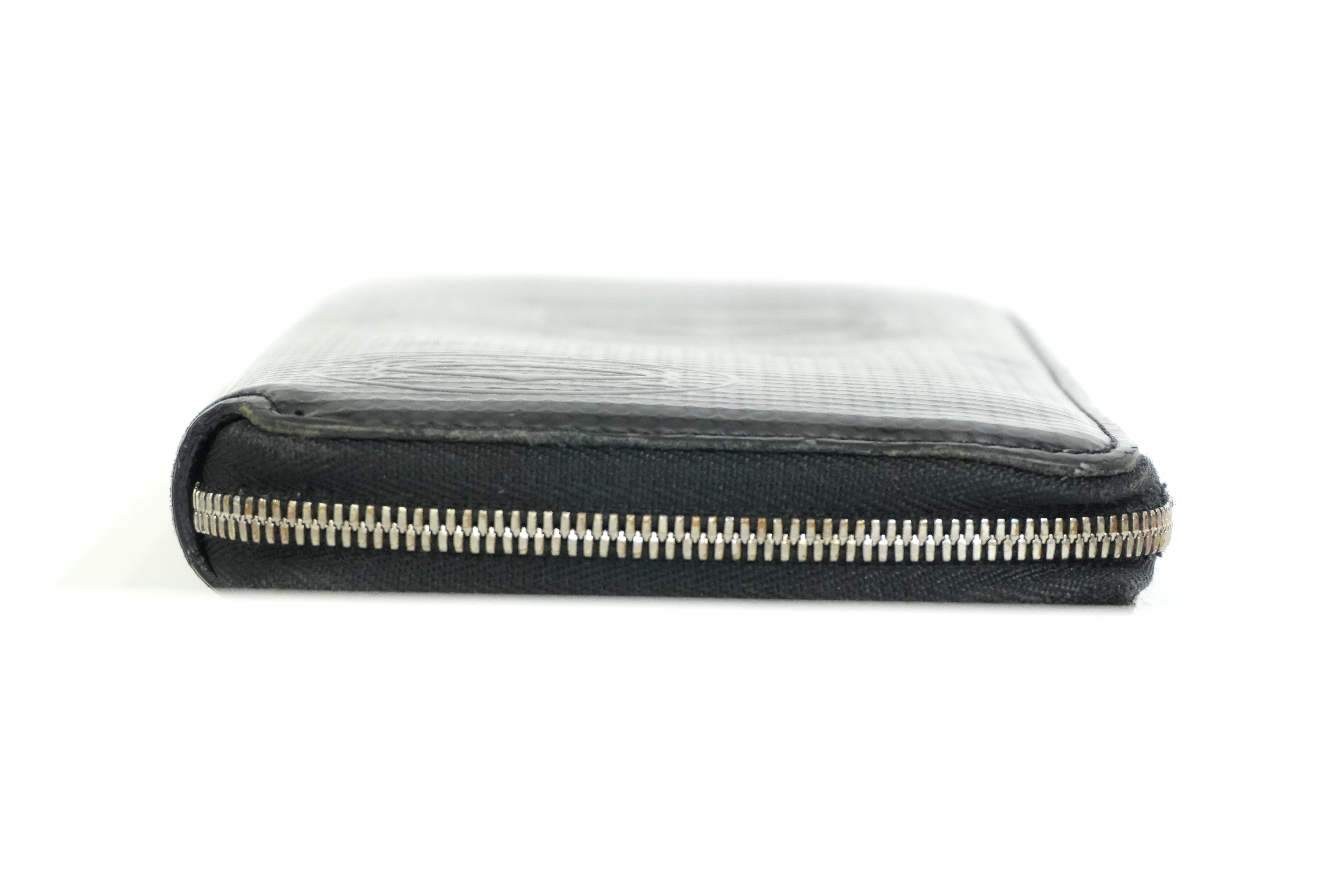 Pre-owned Cartier Zippy Long Wallet Black