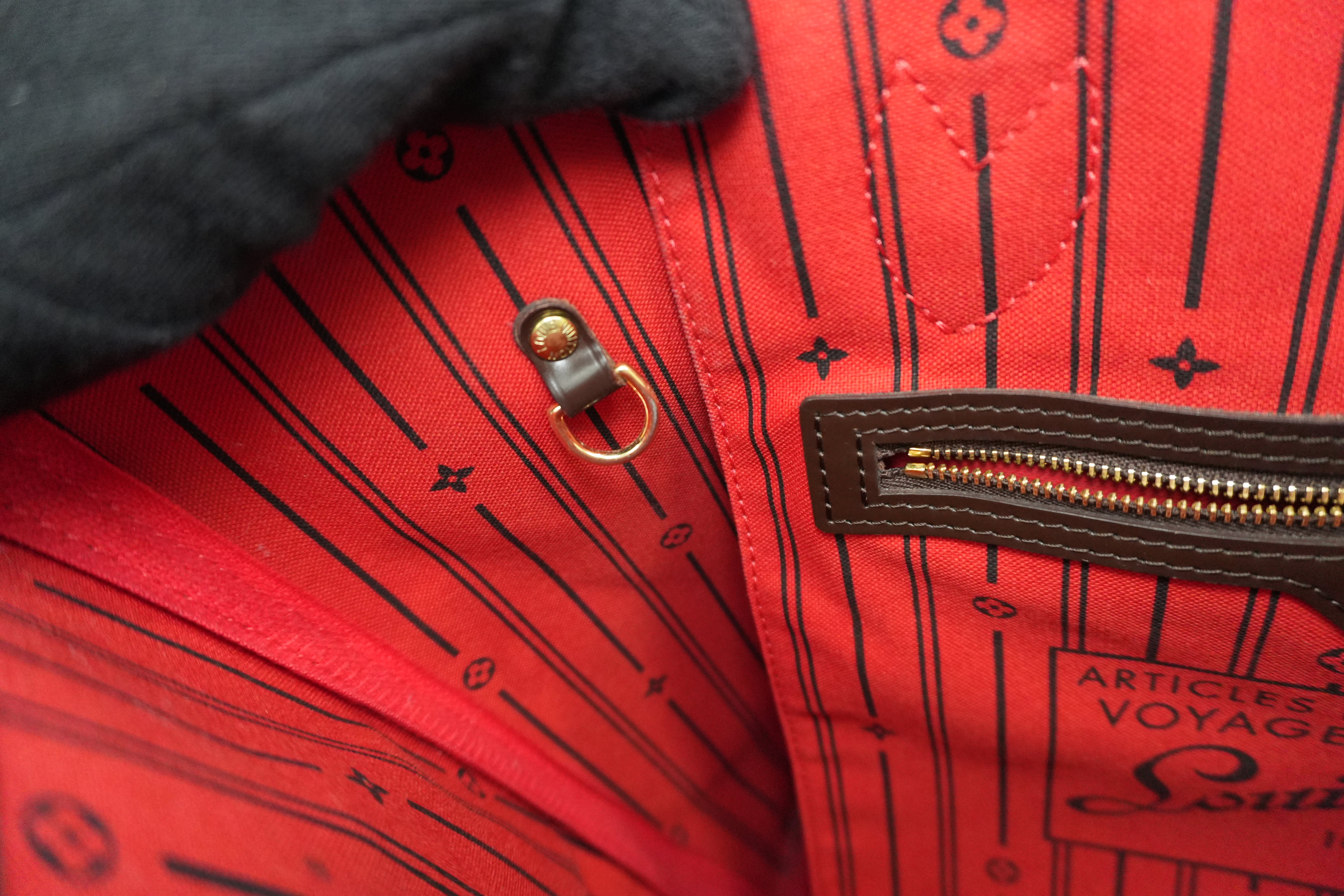 Louis Vuitton Damier Ebene Neverfull MM Shoulder Tote Used