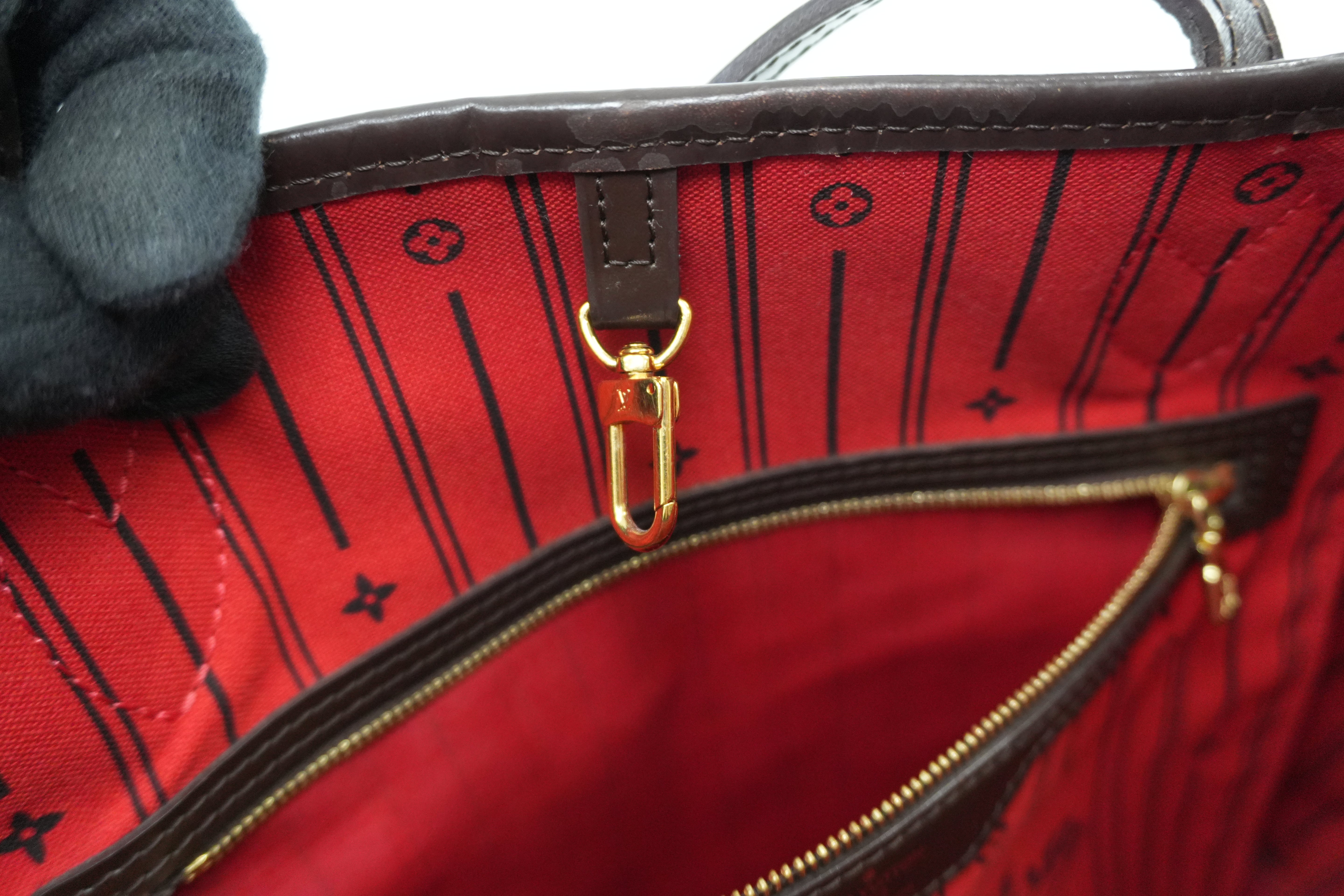 Louis Vuitton Damier Ebene Neverfull MM Shoulder Tote Used