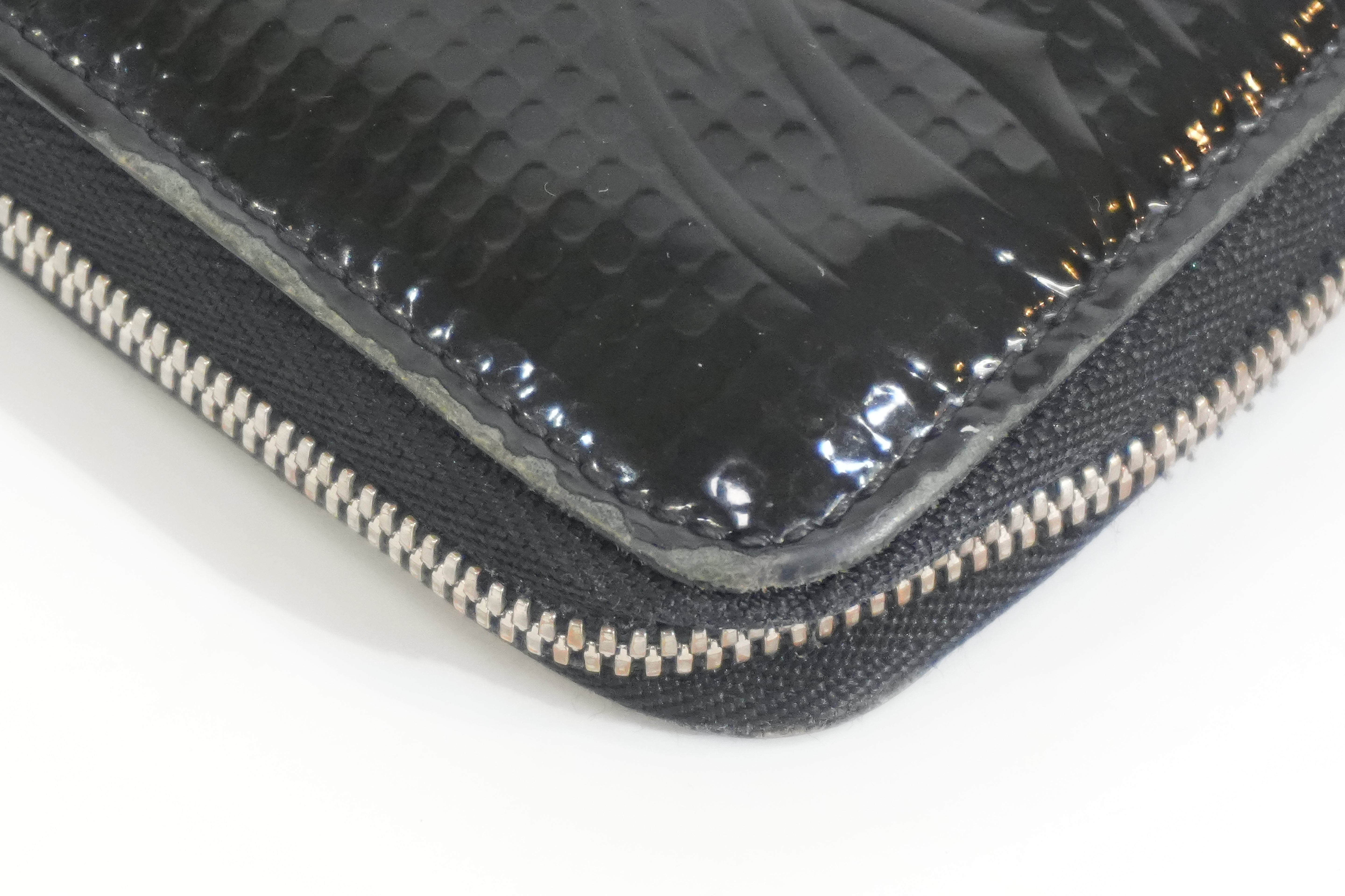 Pre-owned Cartier Zippy Long Wallet Black